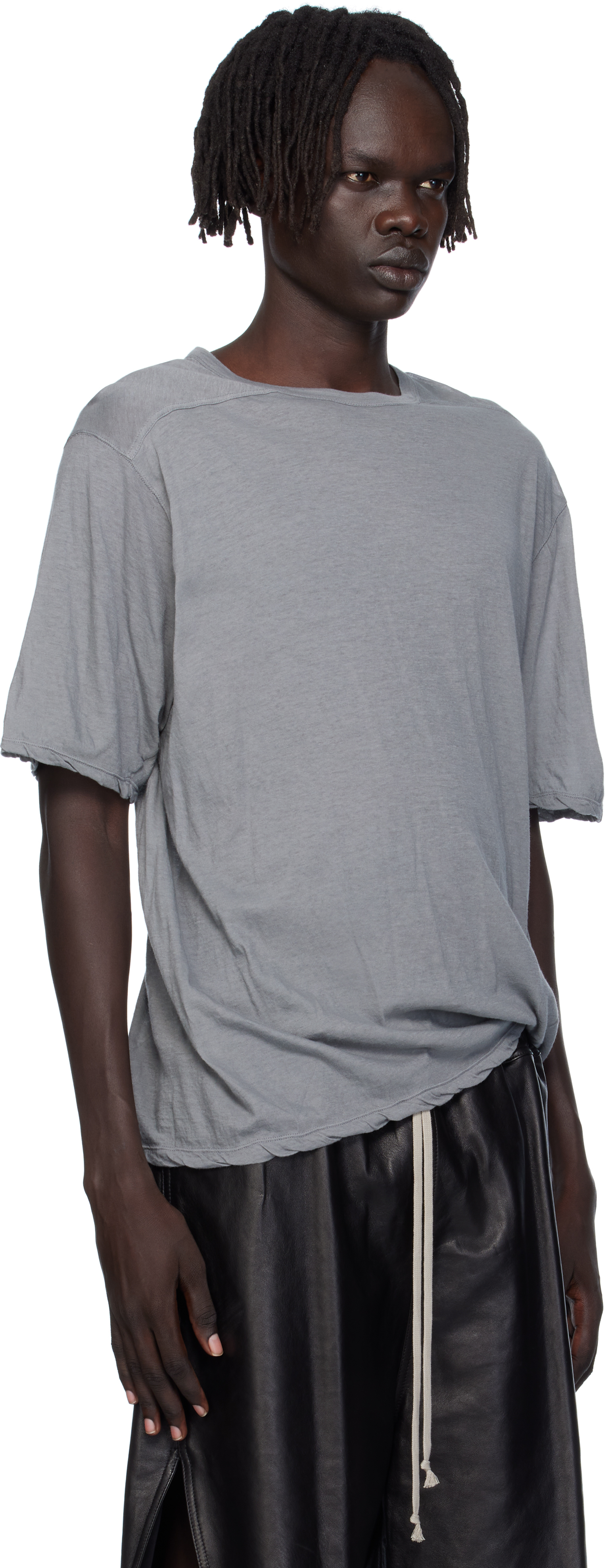 Rick Owens Gray Concordians Brad T-shirt In Multi