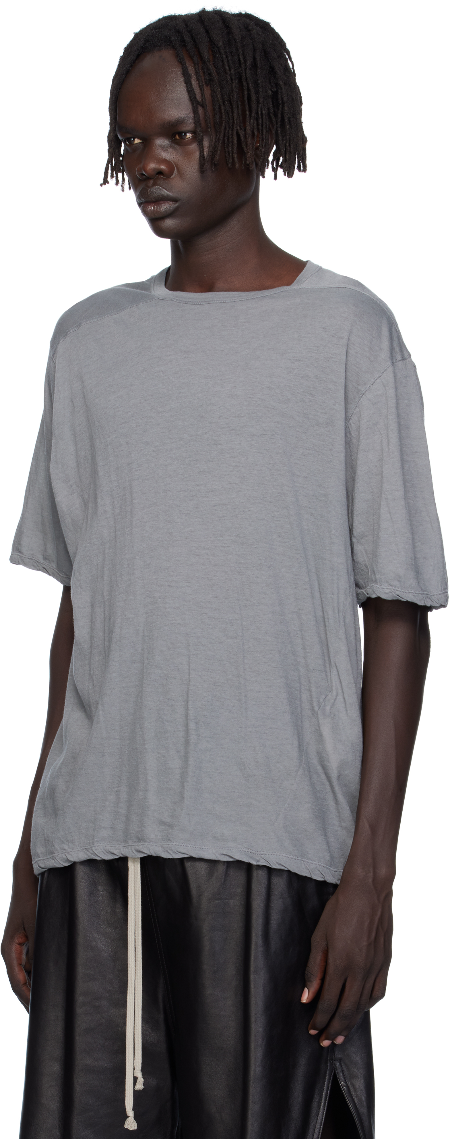 Rick Owens Gray Concordians Brad T-shirt In Multi
