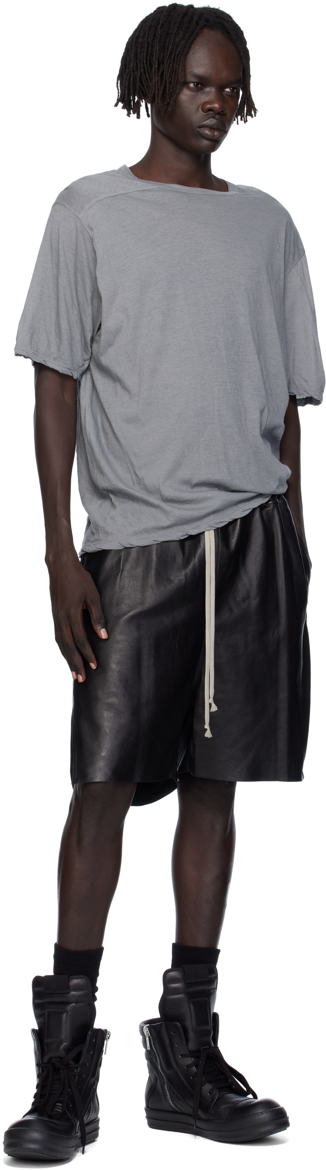 Rick Owens Gray Concordians Brad T-shirt In Multi