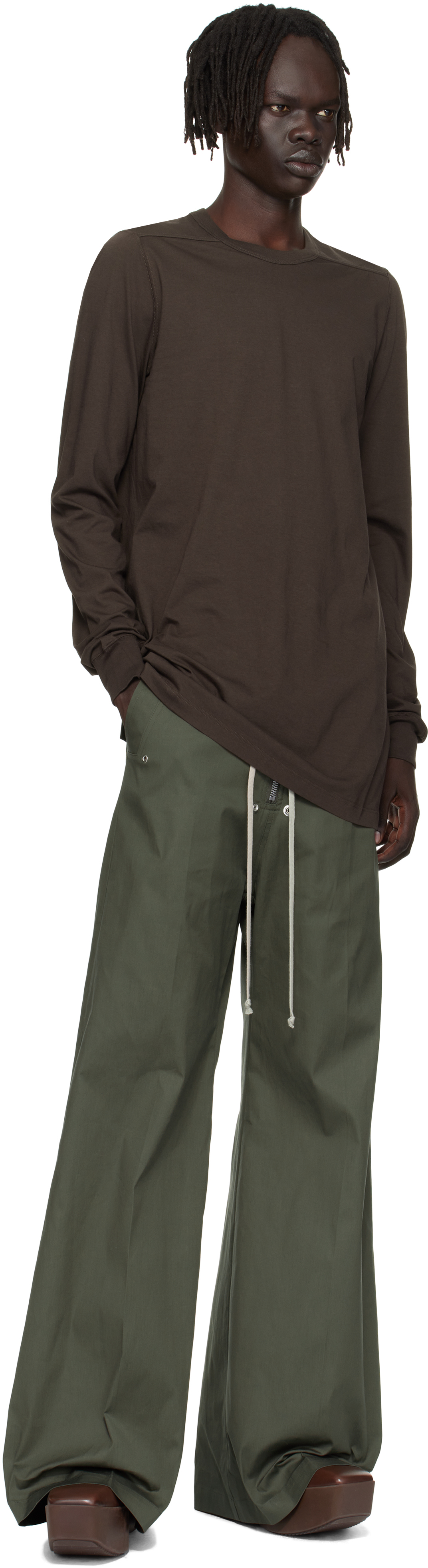 Rick Owens Gray Concordians Level Ls T-shirt In Multi
