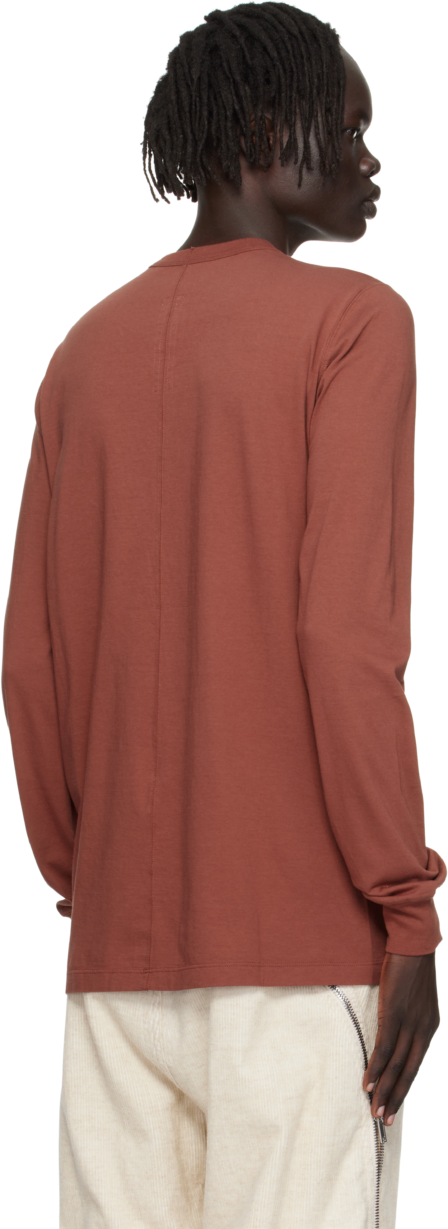 Rick Owens Pink Concordians Short Level T-shirt In Brown