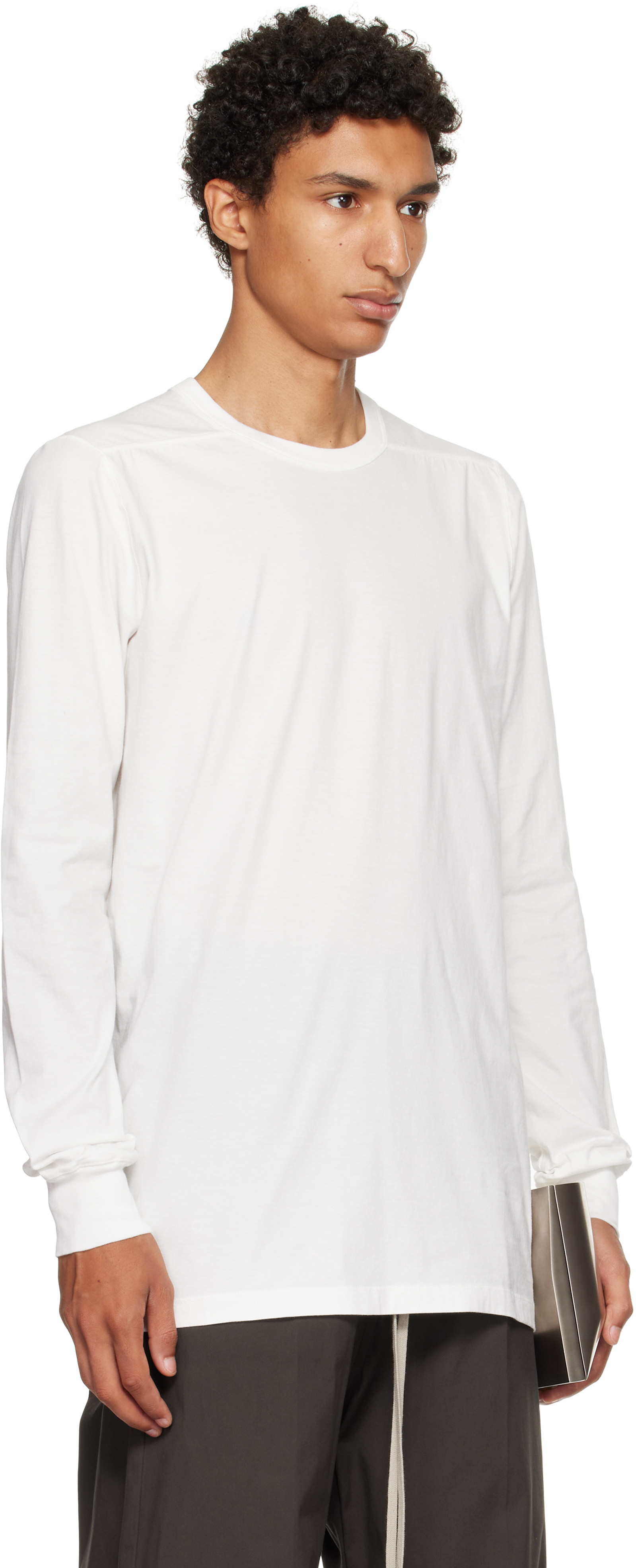 Rick Owens Off-white Concordians Level Ls T-shirt In White