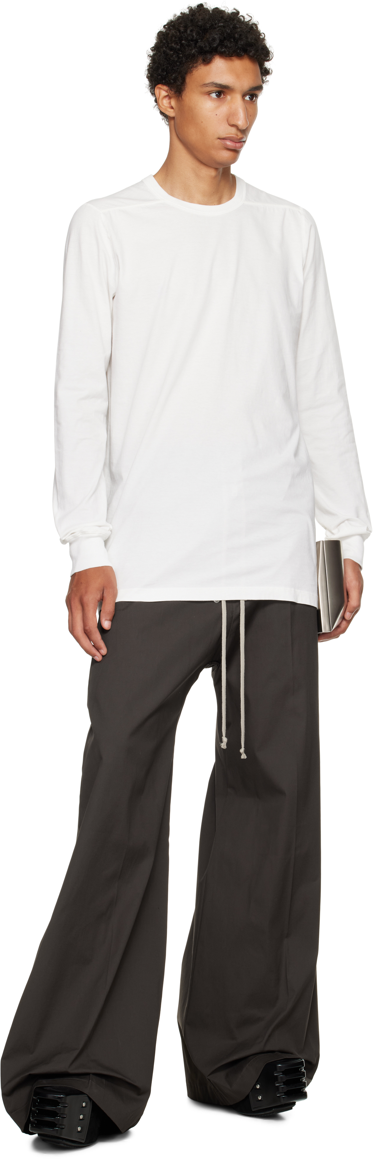 Rick Owens Off-white Concordians Level Ls T-shirt In White