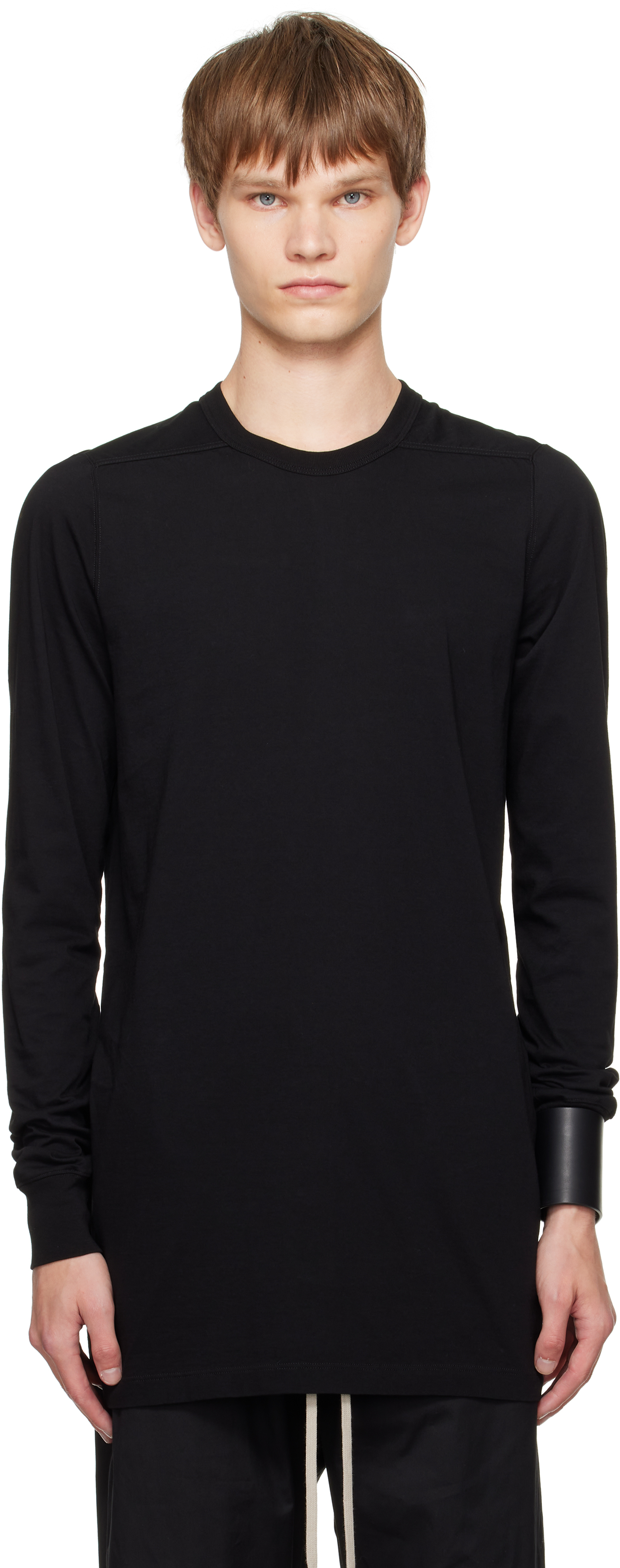 Black Concordians Level LS T-shirt by Rick Owens on Sale