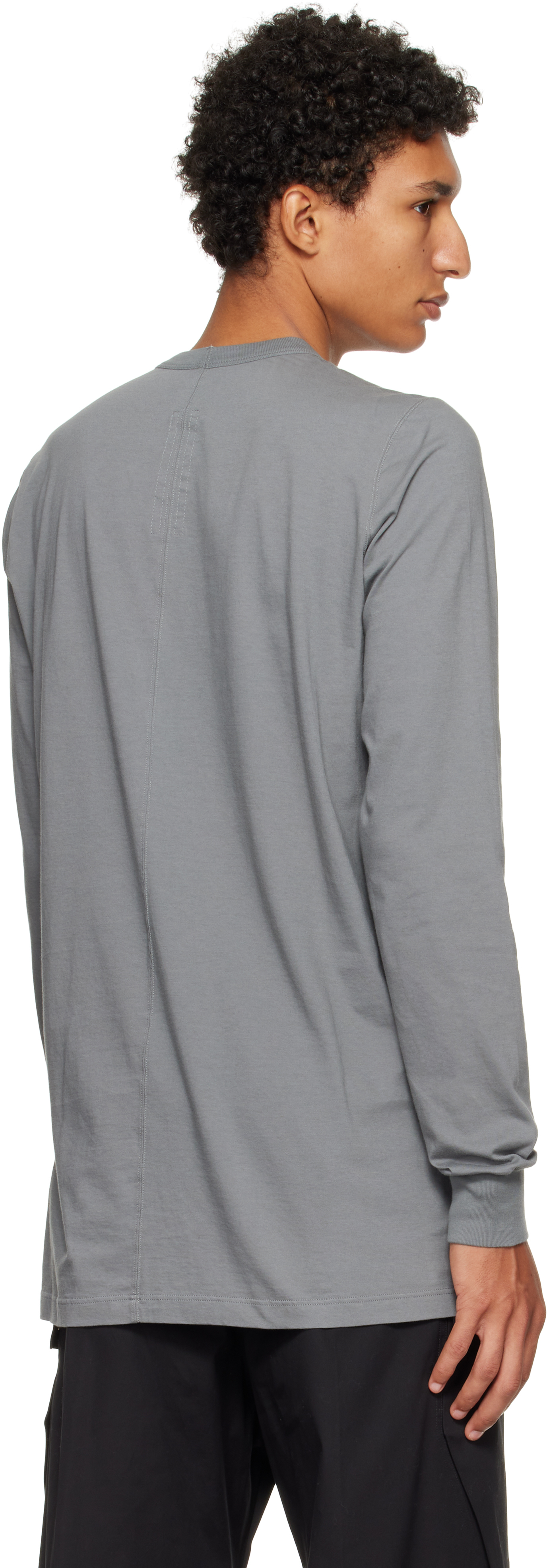 Rick Owens Gray Concordians Level Ls T-shirt In Gray