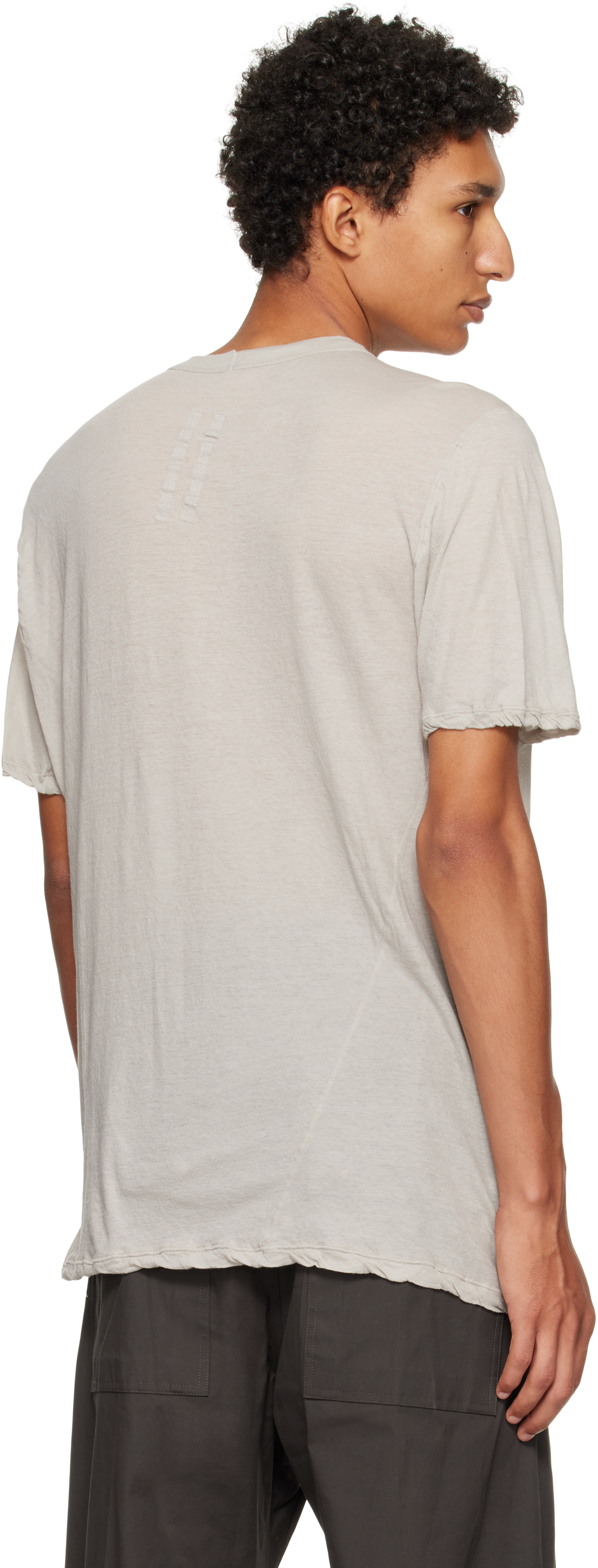 Rick Owens Off-white Concordians Level T-shirt In Gray