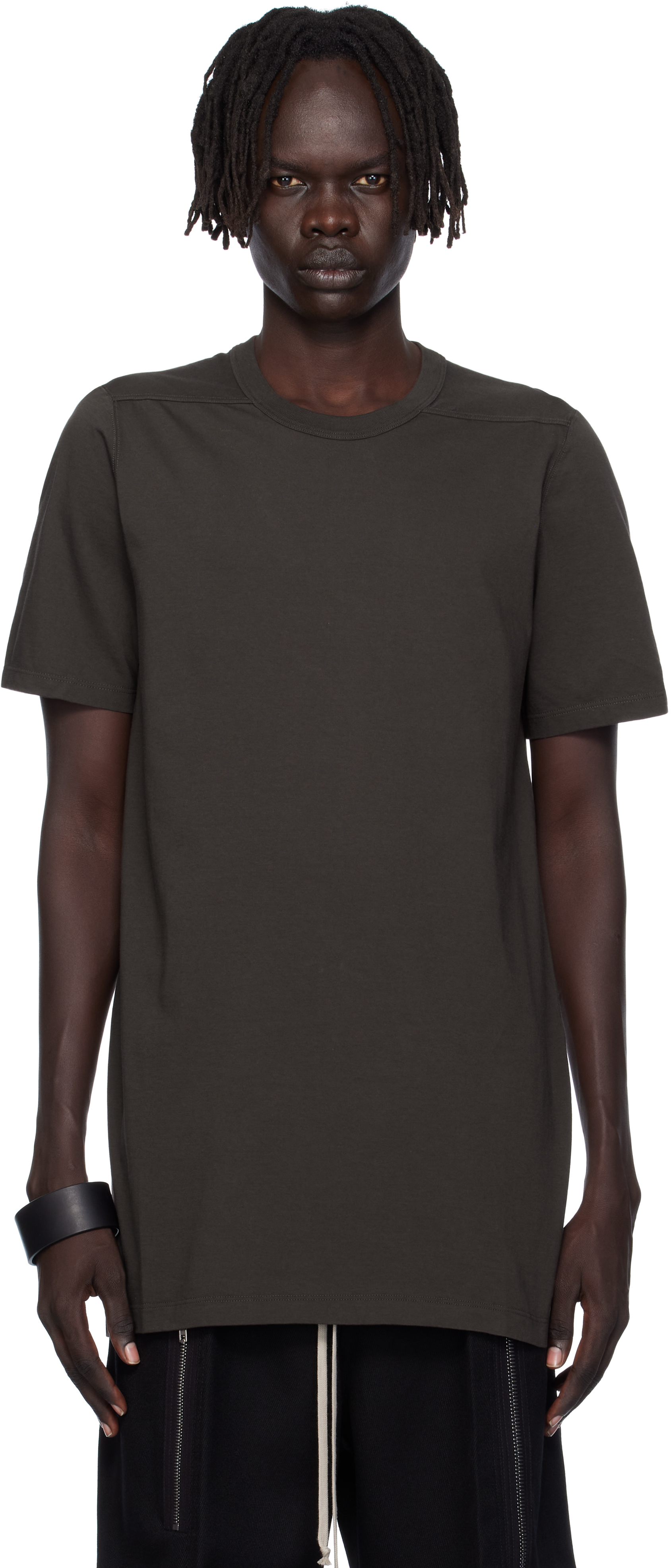 Rick Owens Gray Concordians Level T-shirt In Brown