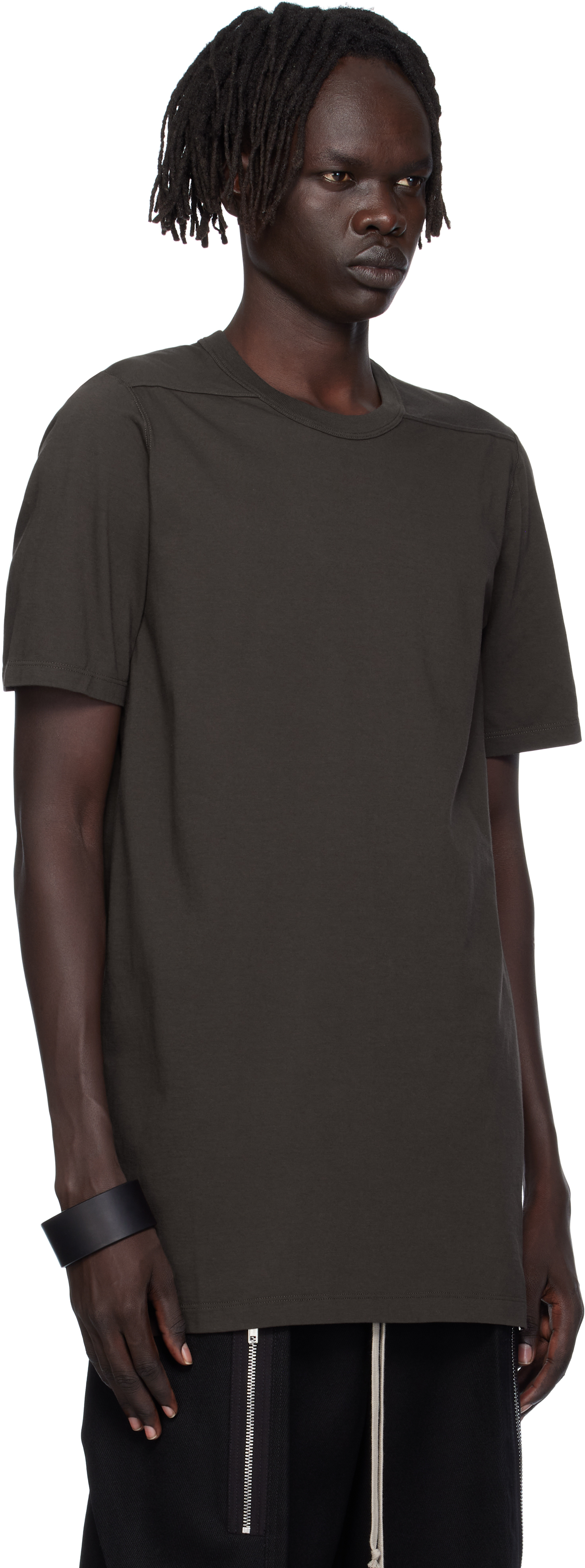 Rick Owens Gray Concordians Level T-shirt In Brown