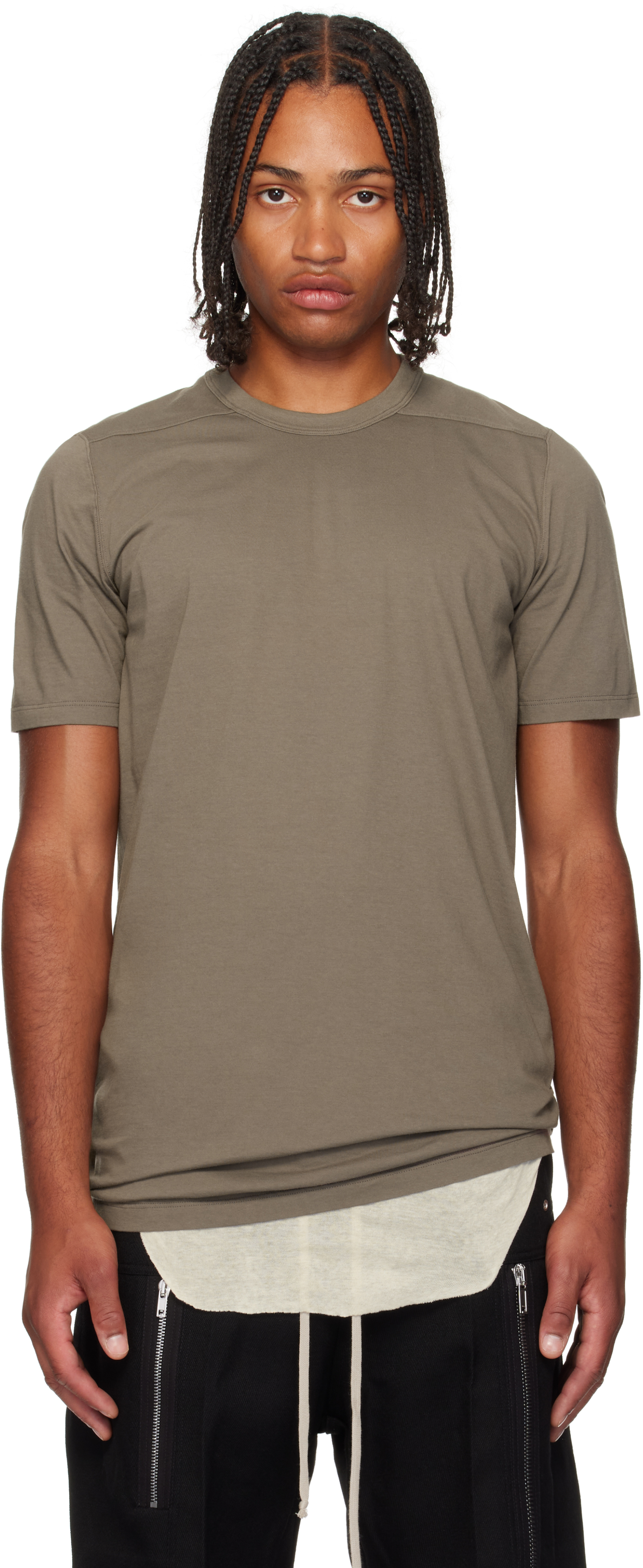 Gray Concordians Level T-shirt by Rick Owens on Sale