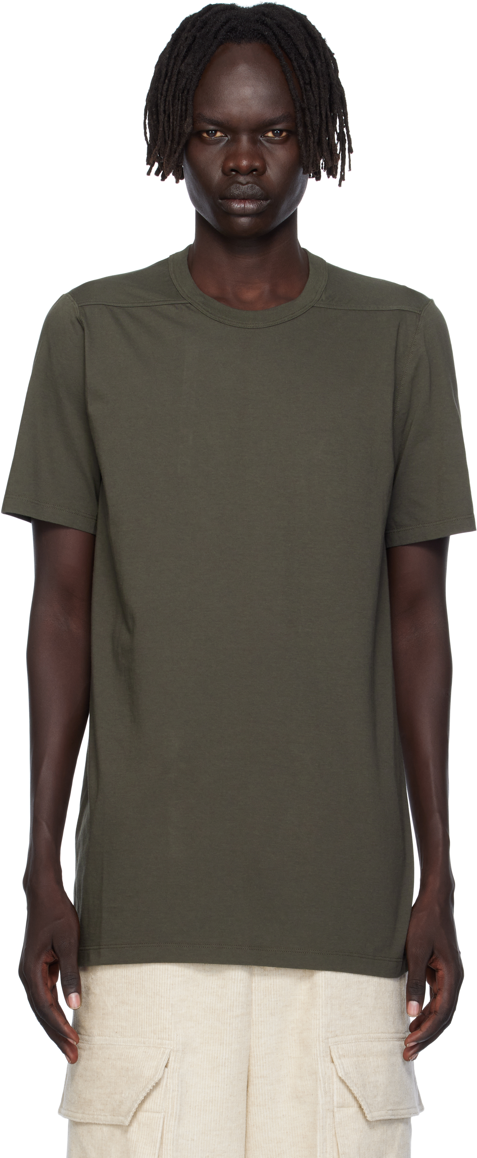 Rick Owens Khaki Concordians Level T-shirt In Multi