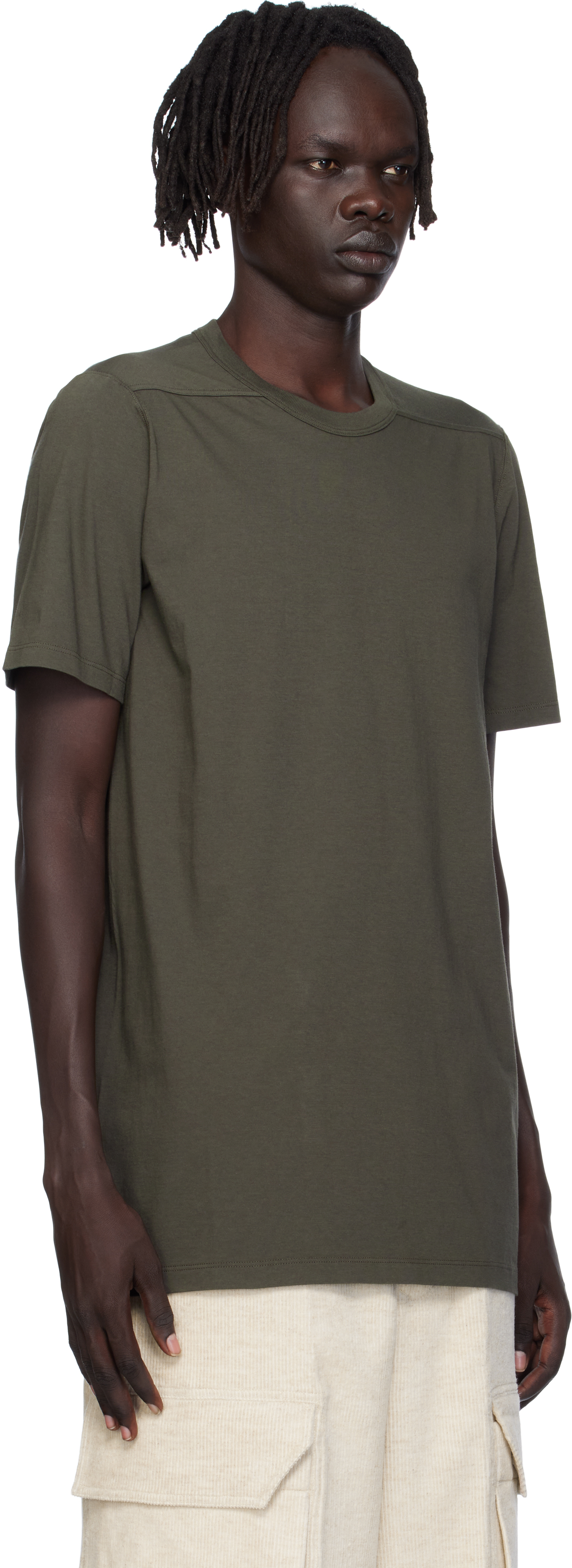 Rick Owens Khaki Concordians Level T-shirt In Multi