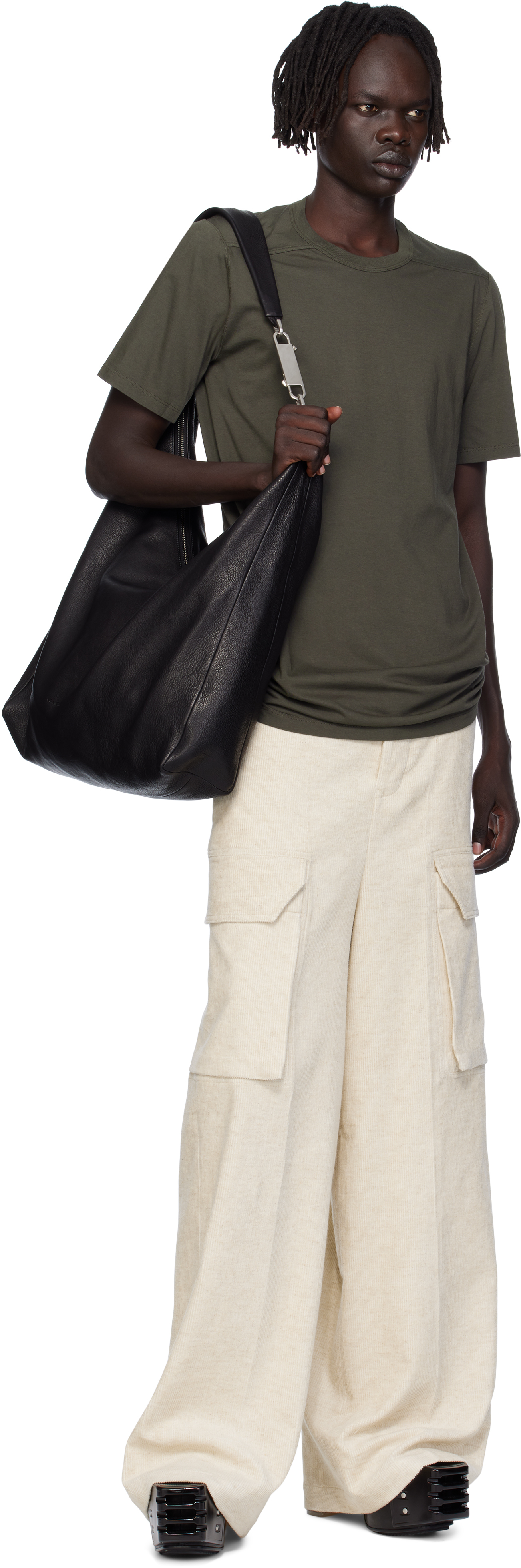 Rick Owens Khaki Concordians Level T-shirt In Multi
