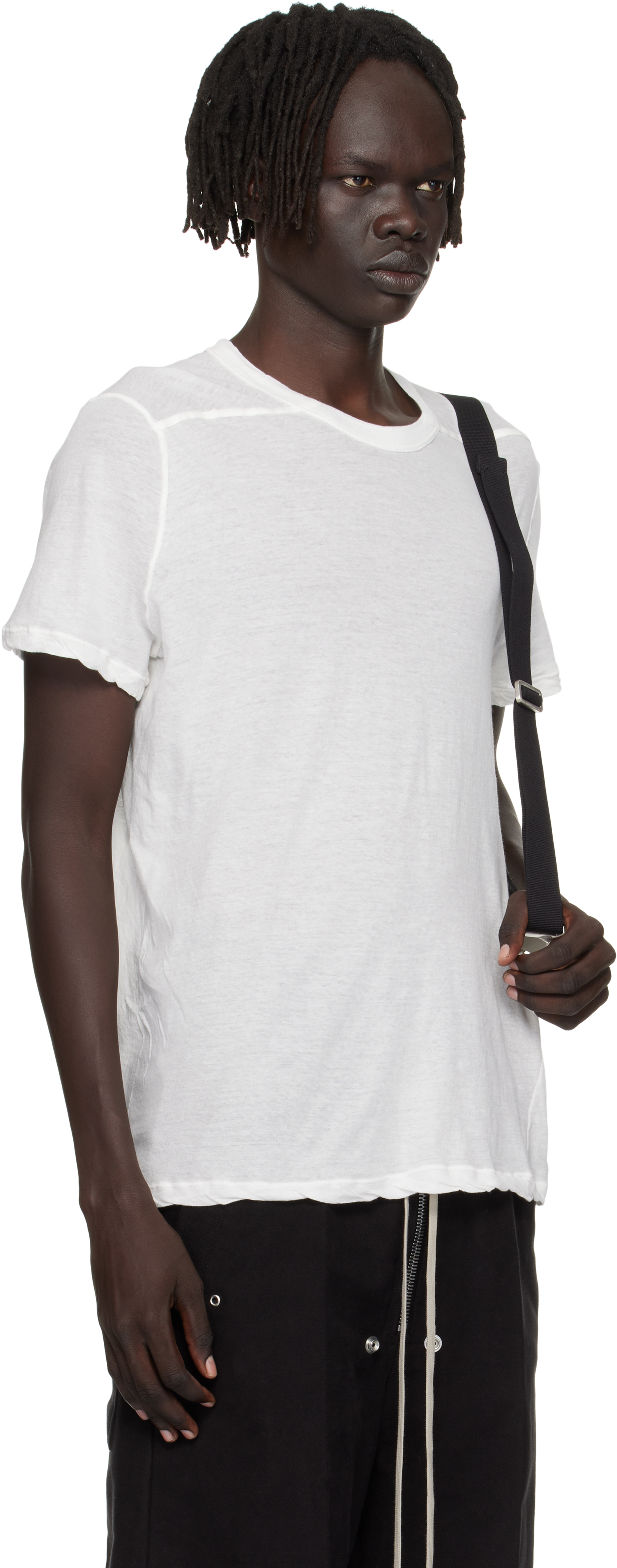 Rick Owens Off-white Concordians Short Level T-shirt In White
