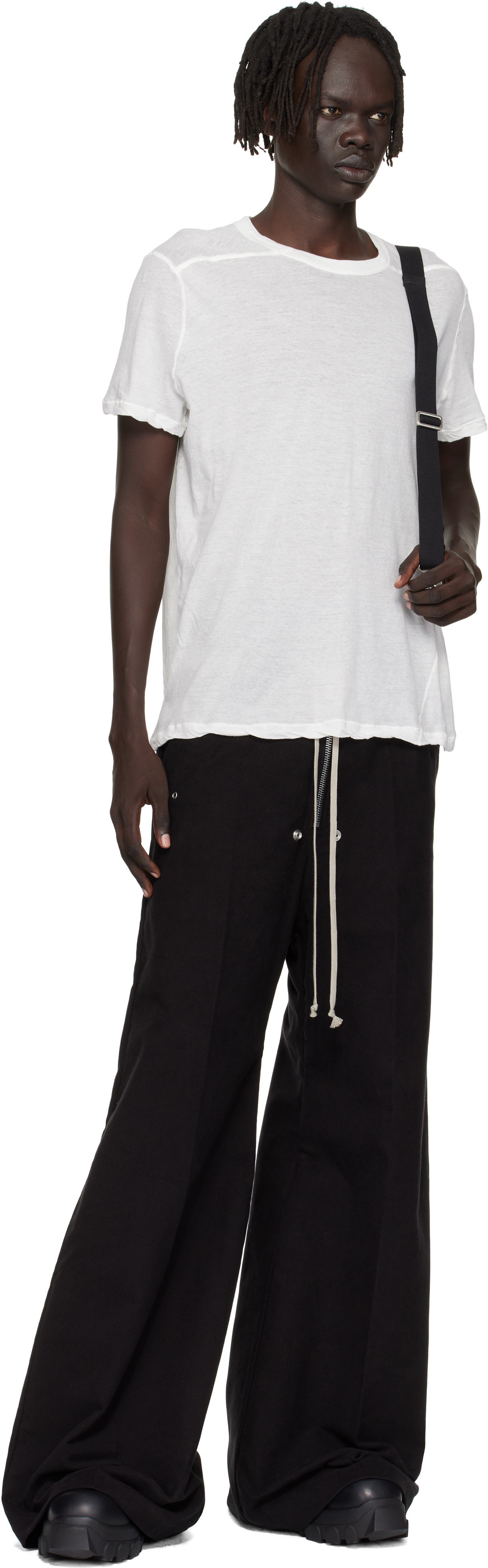 Rick Owens Off-white Concordians Short Level T-shirt In White