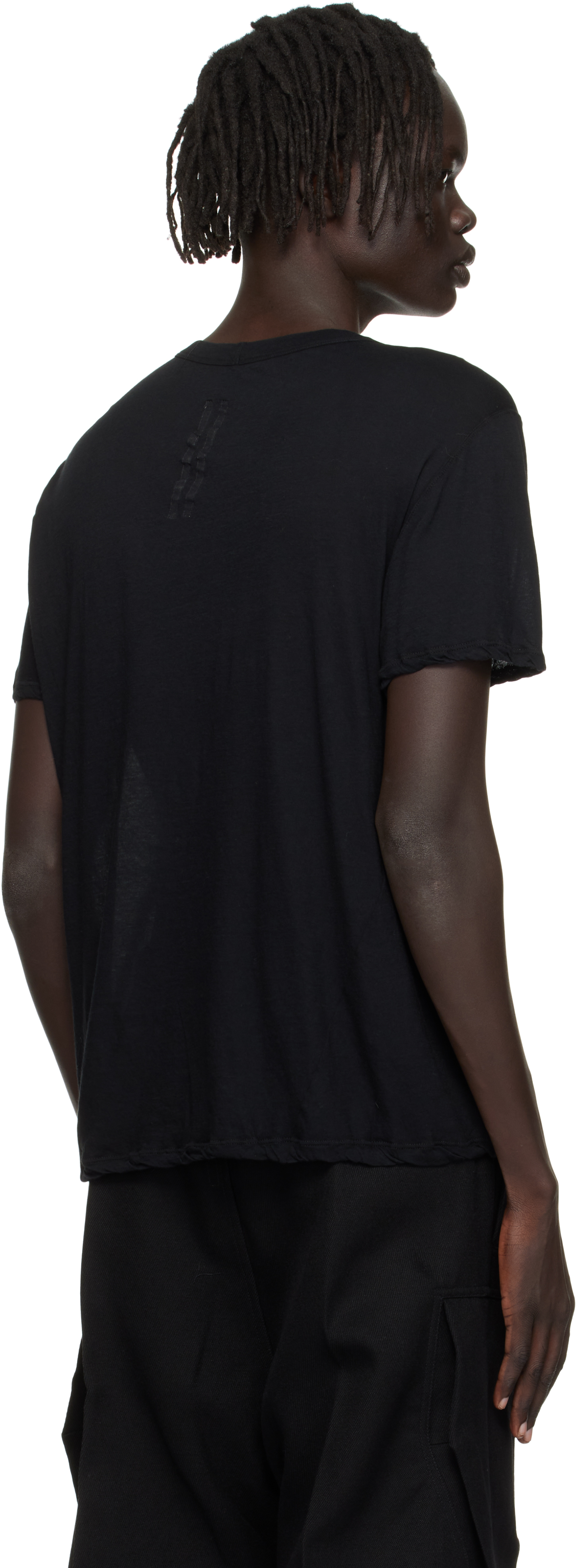 Rick Owens Black Concordians Short Level T-shirt In Black