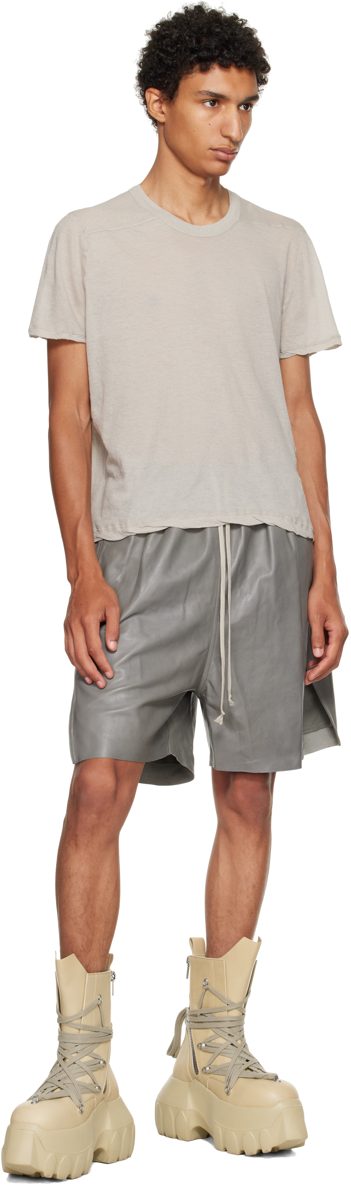 Rick Owens Off-white Concordians Short Level T-shirt In Multi