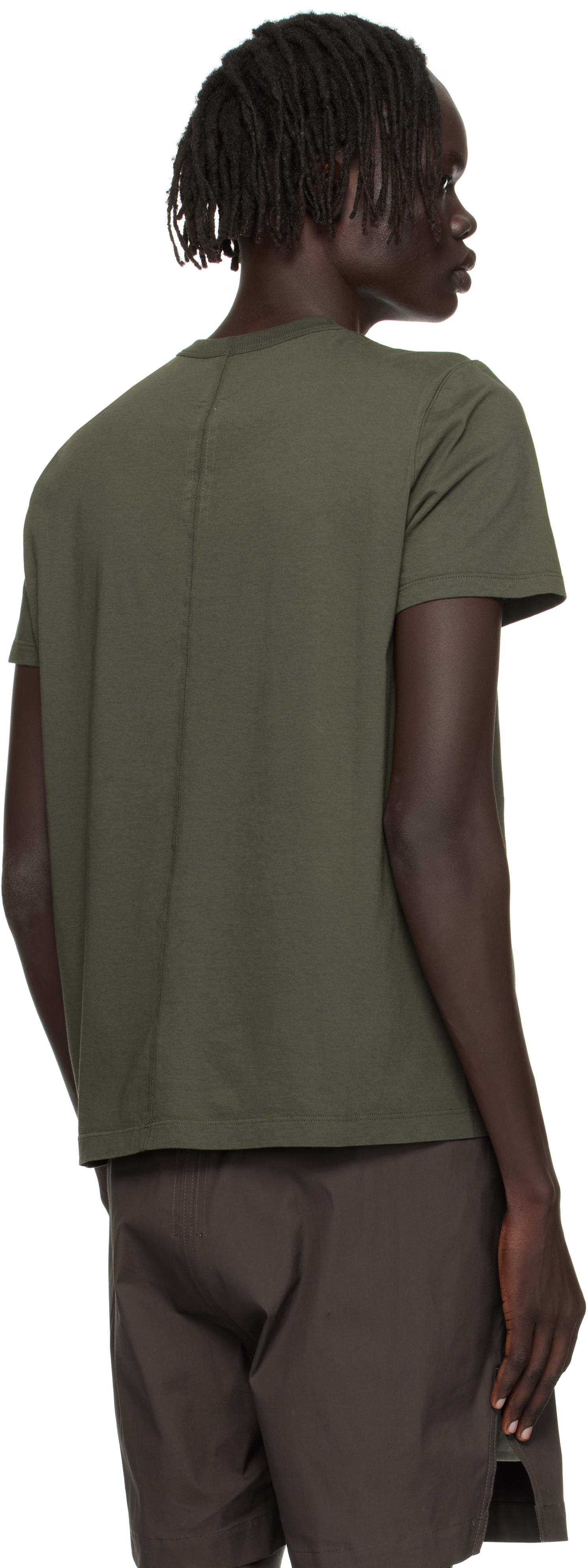 Rick Owens Khaki Concordians Short Level T-shirt In Multi