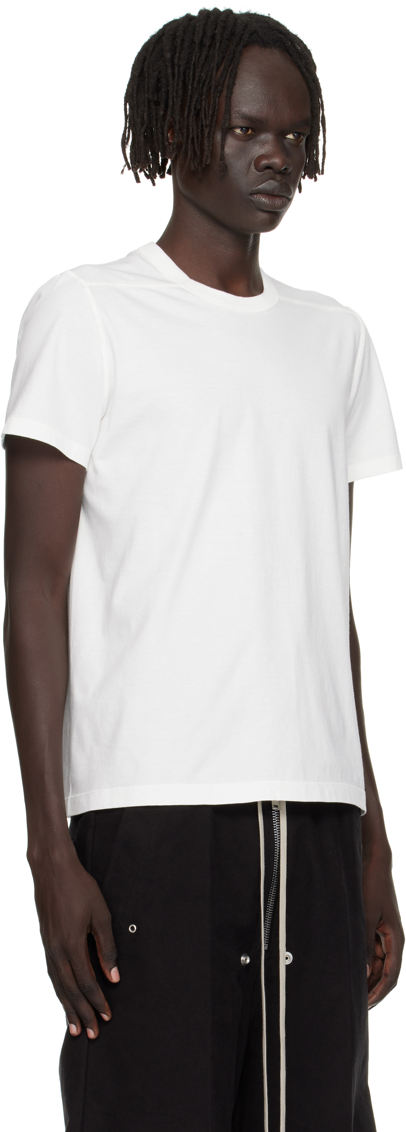 Rick Owens Off-white Concordians Short Level T-shirt In White