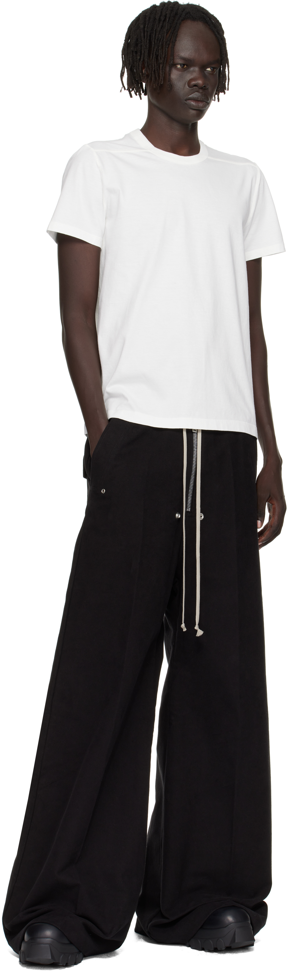 Rick Owens Off-white Concordians Short Level T-shirt In White