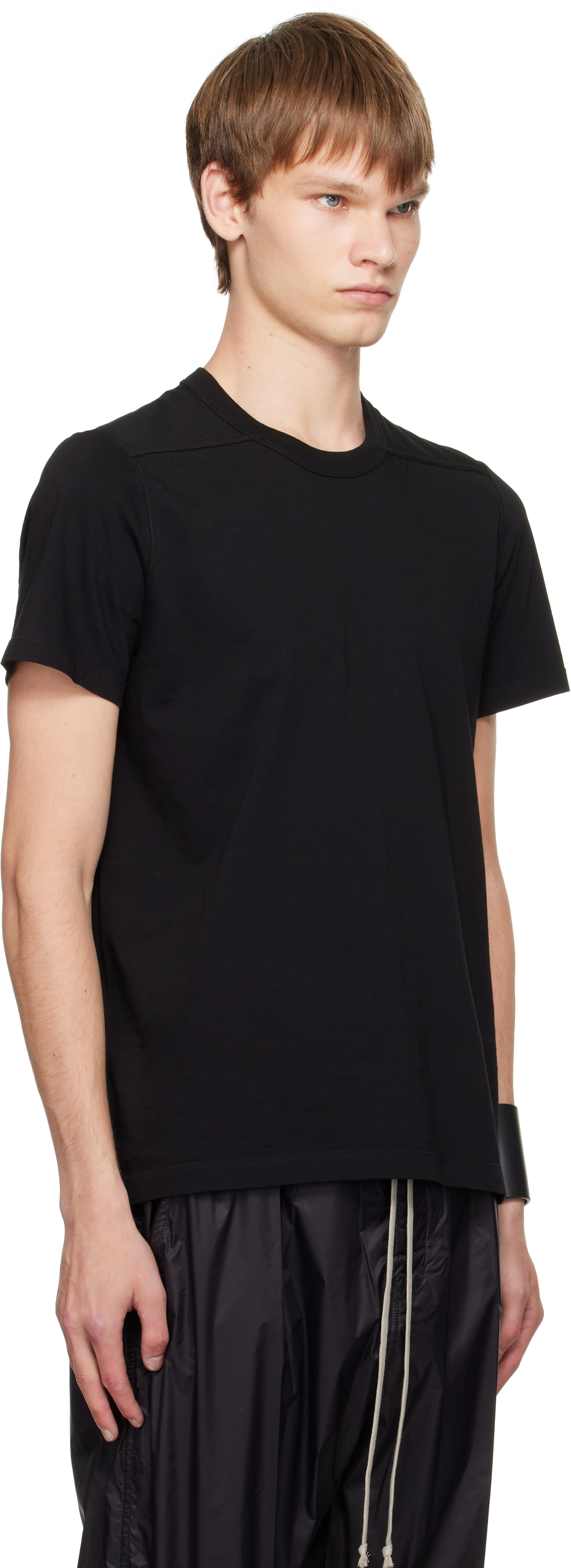 Rick Owens Black Concordians Short Level T-shirt In Black