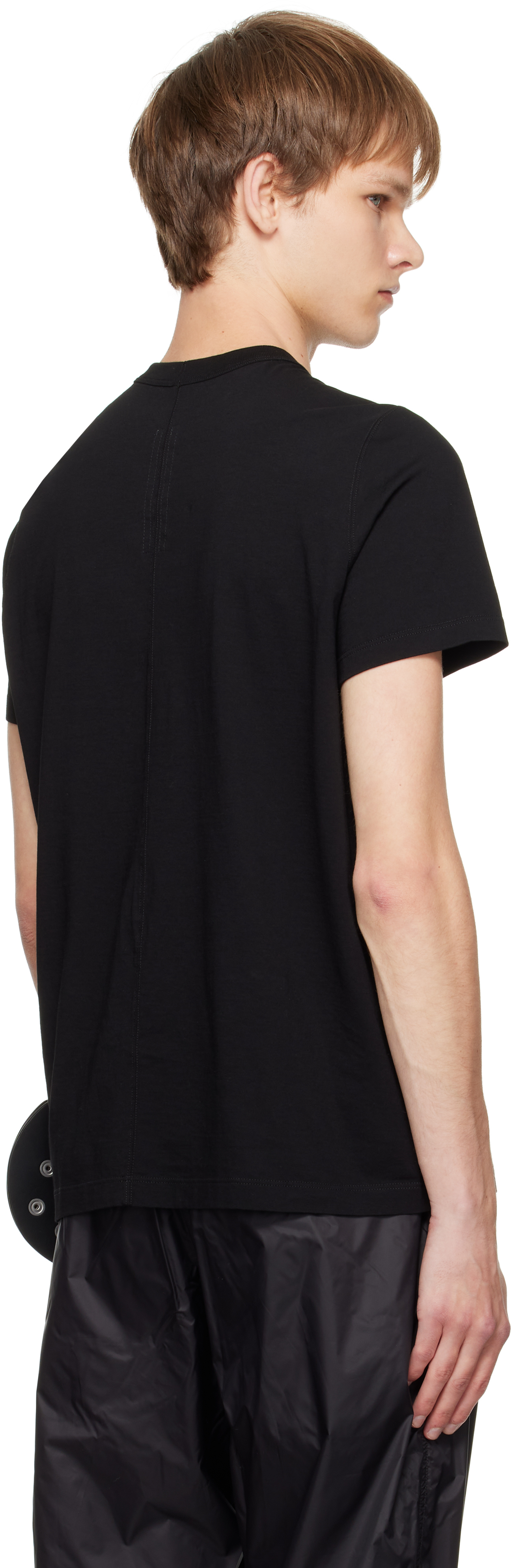 Rick Owens Black Concordians Short Level T-shirt In Black