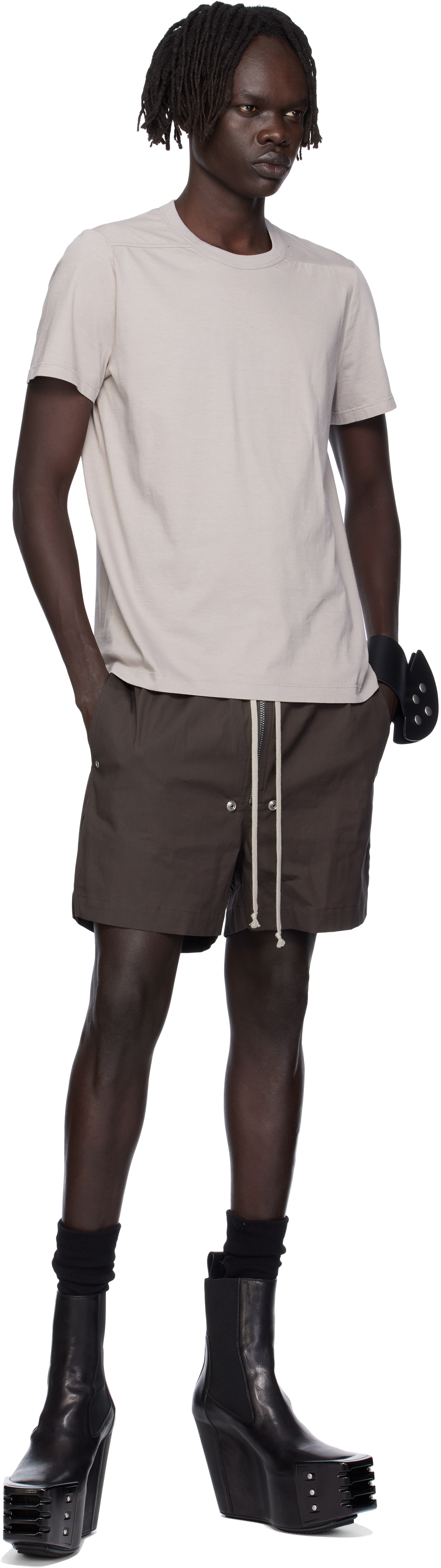 Rick Owens Off-white Concordians Short Level T-shirt In White