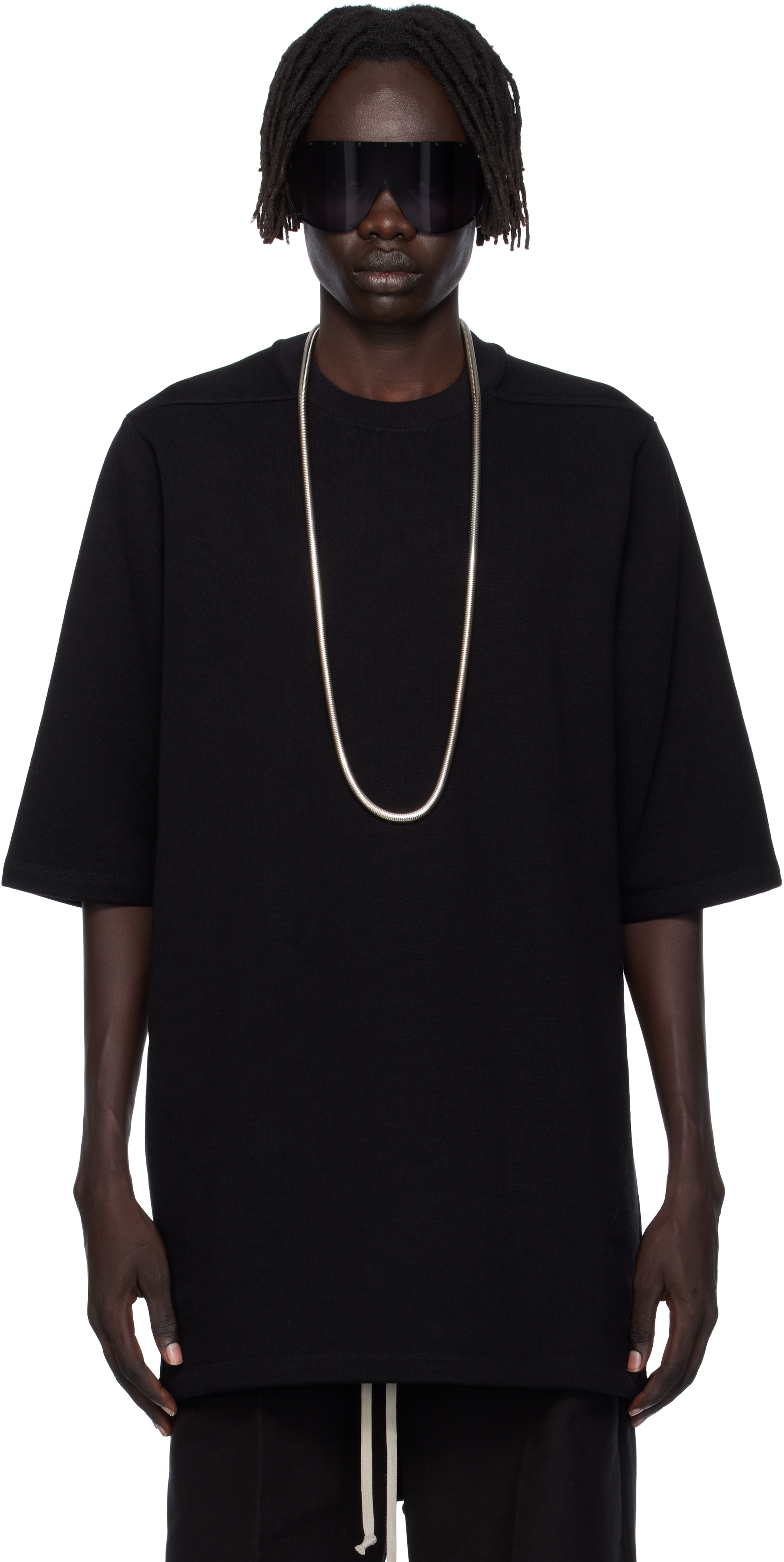 Rick Owens Black Concordians Jumbo T-shirt In Black