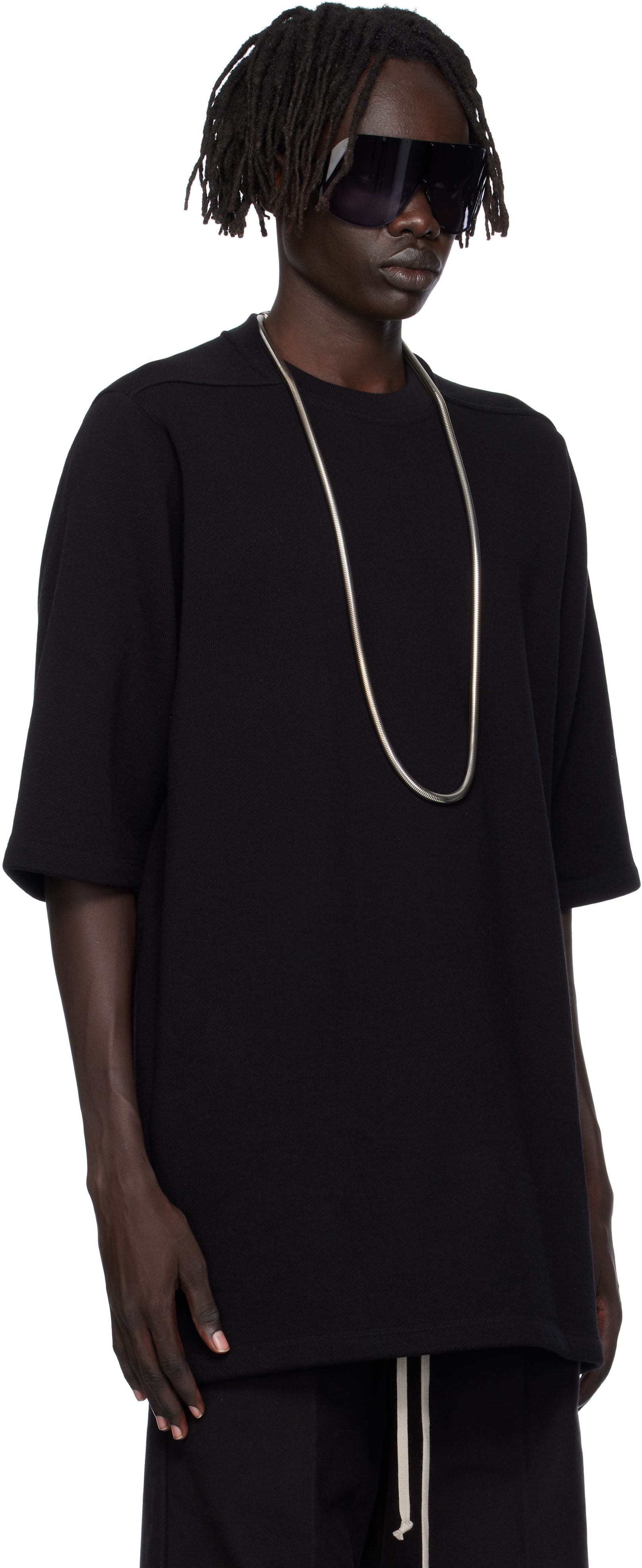 Rick Owens Black Concordians Jumbo T-shirt In Black