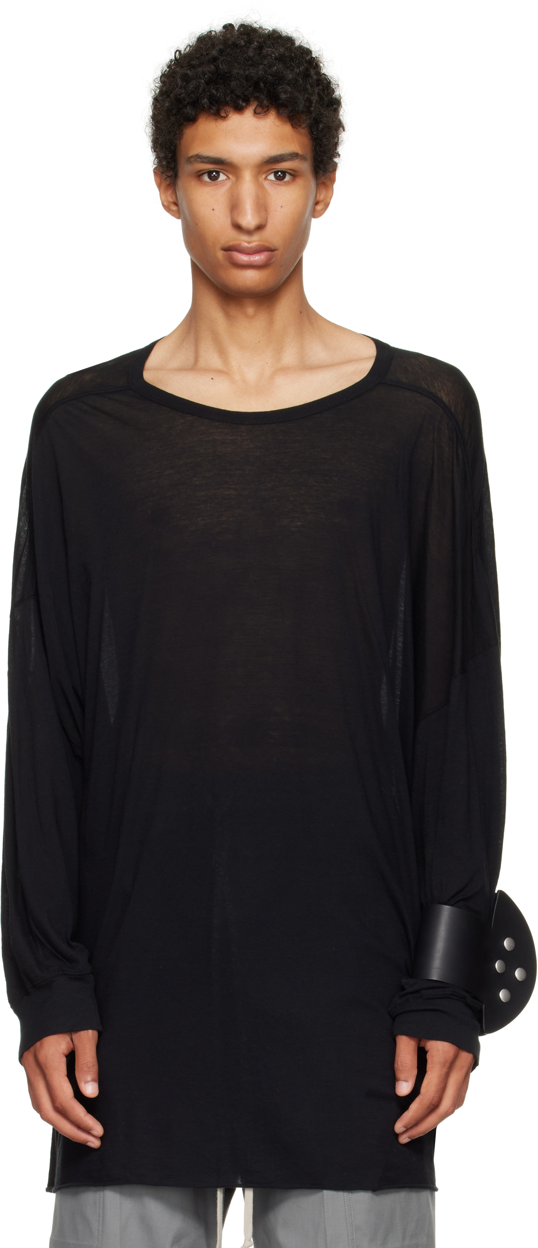 Black Concordians Tommy T-shirt by Rick Owens on Sale