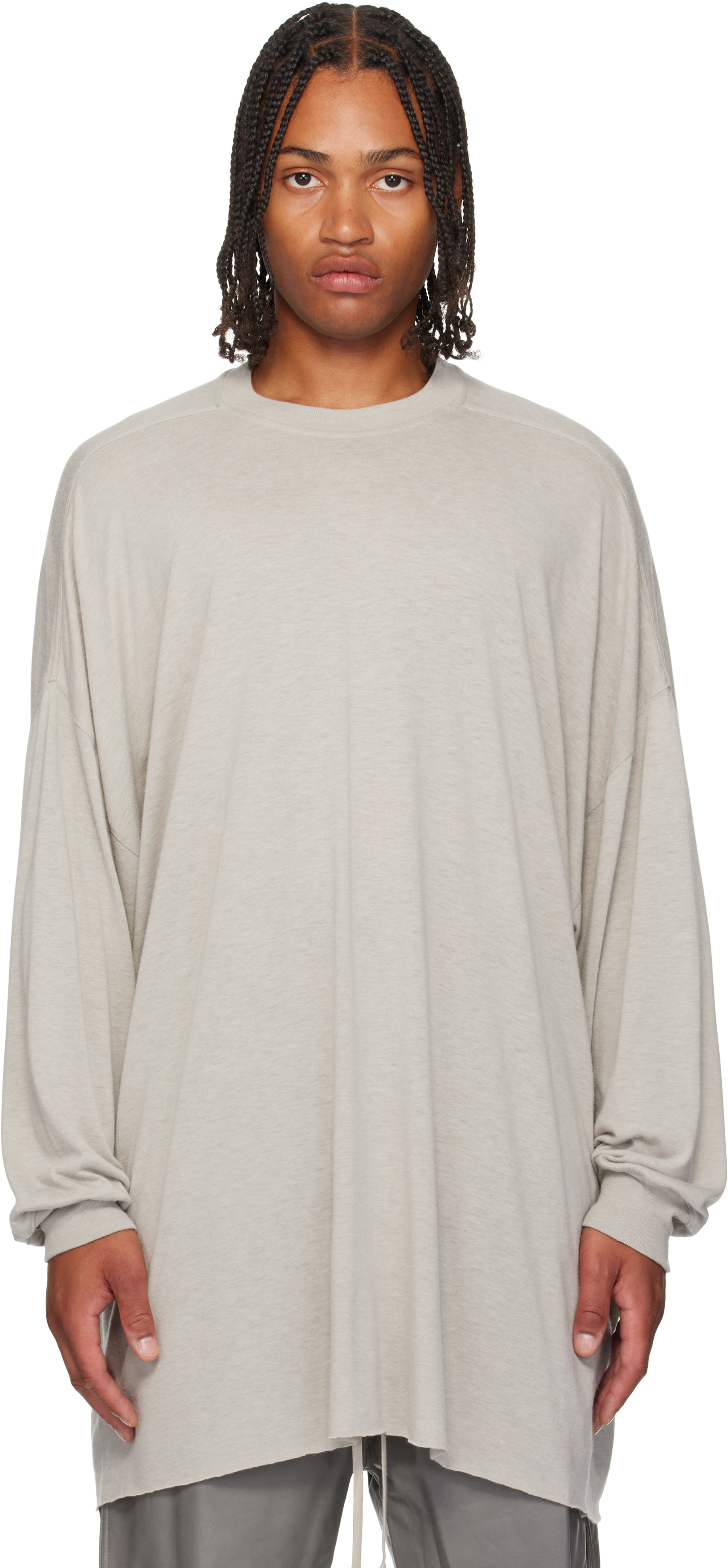 Rick Owens Off-white Concordians Tommy Ls T-shirt In White