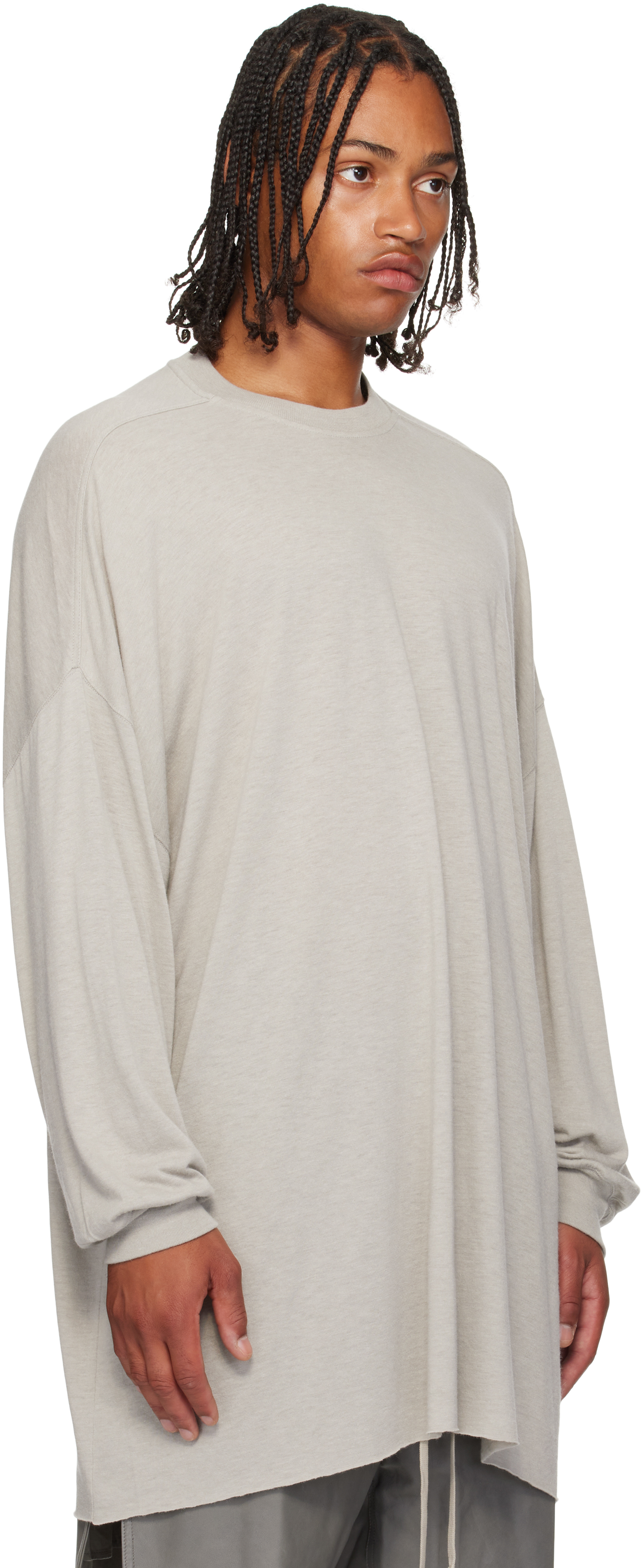 Rick Owens Off-white Concordians Tommy Ls T-shirt In White
