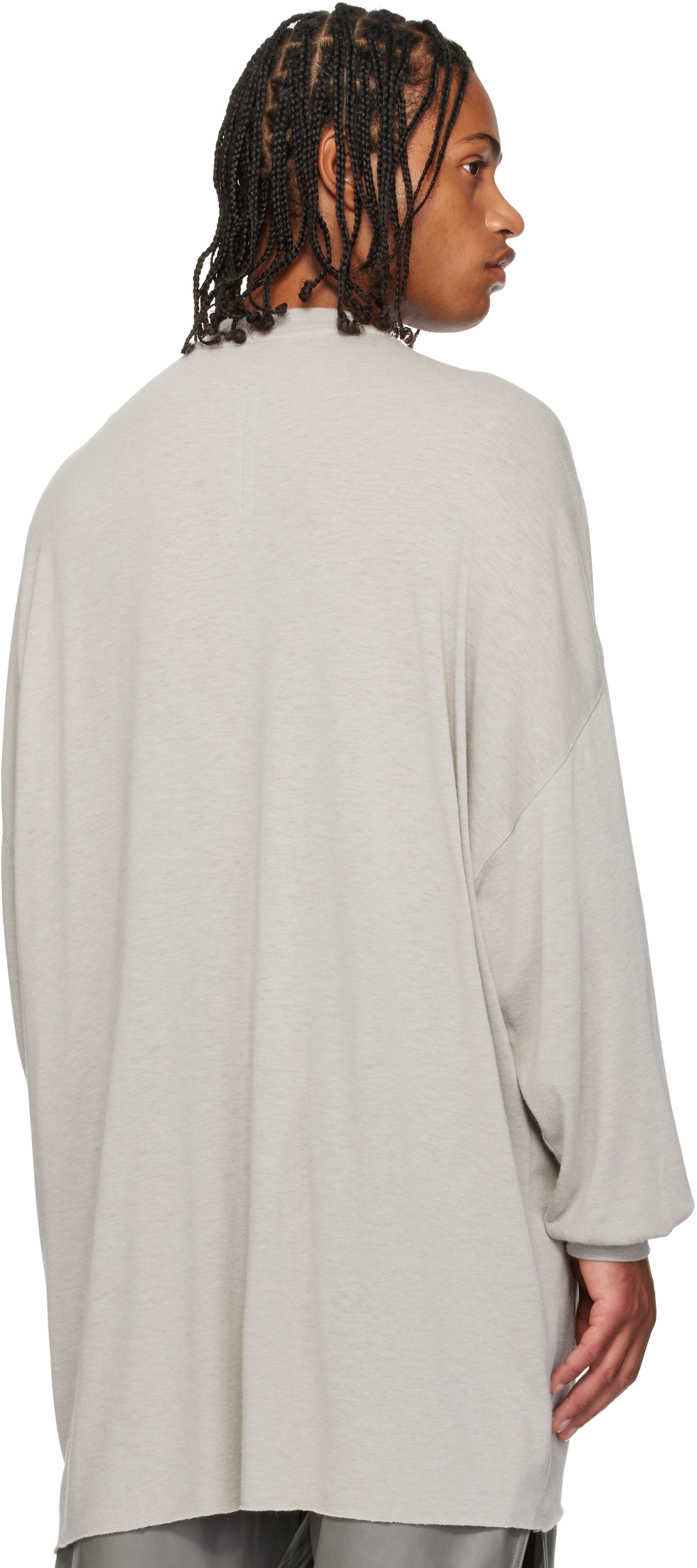 Rick Owens Off-white Concordians Tommy Ls T-shirt In White