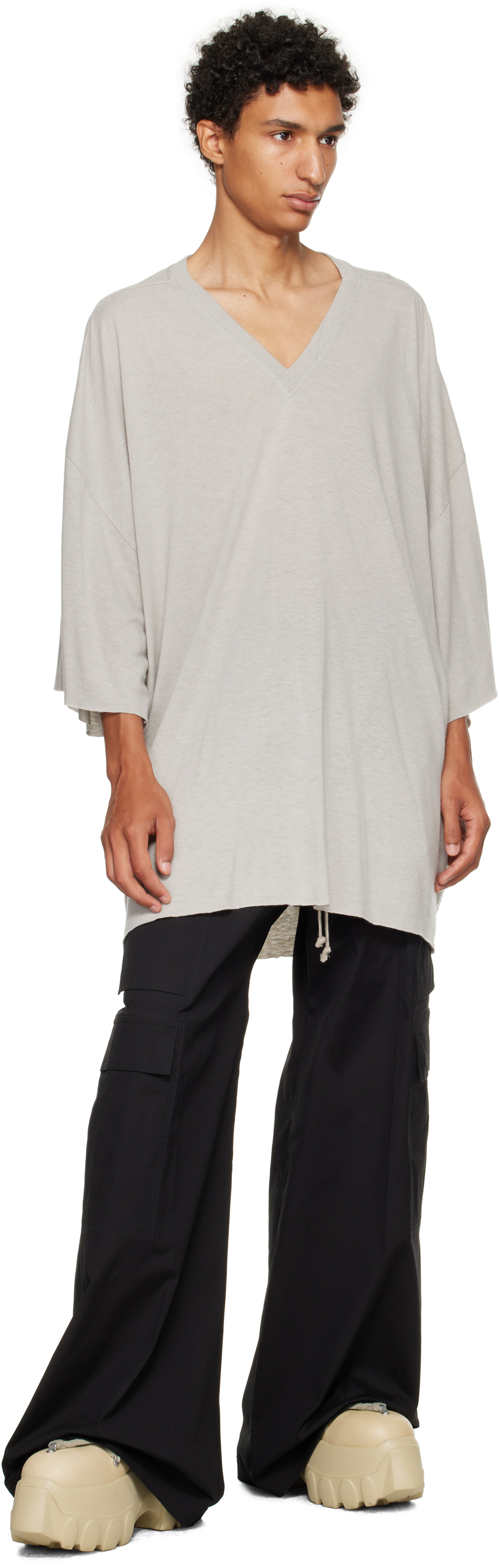 Rick Owens Off-white Concordians V Tommy T-shirt In Gray