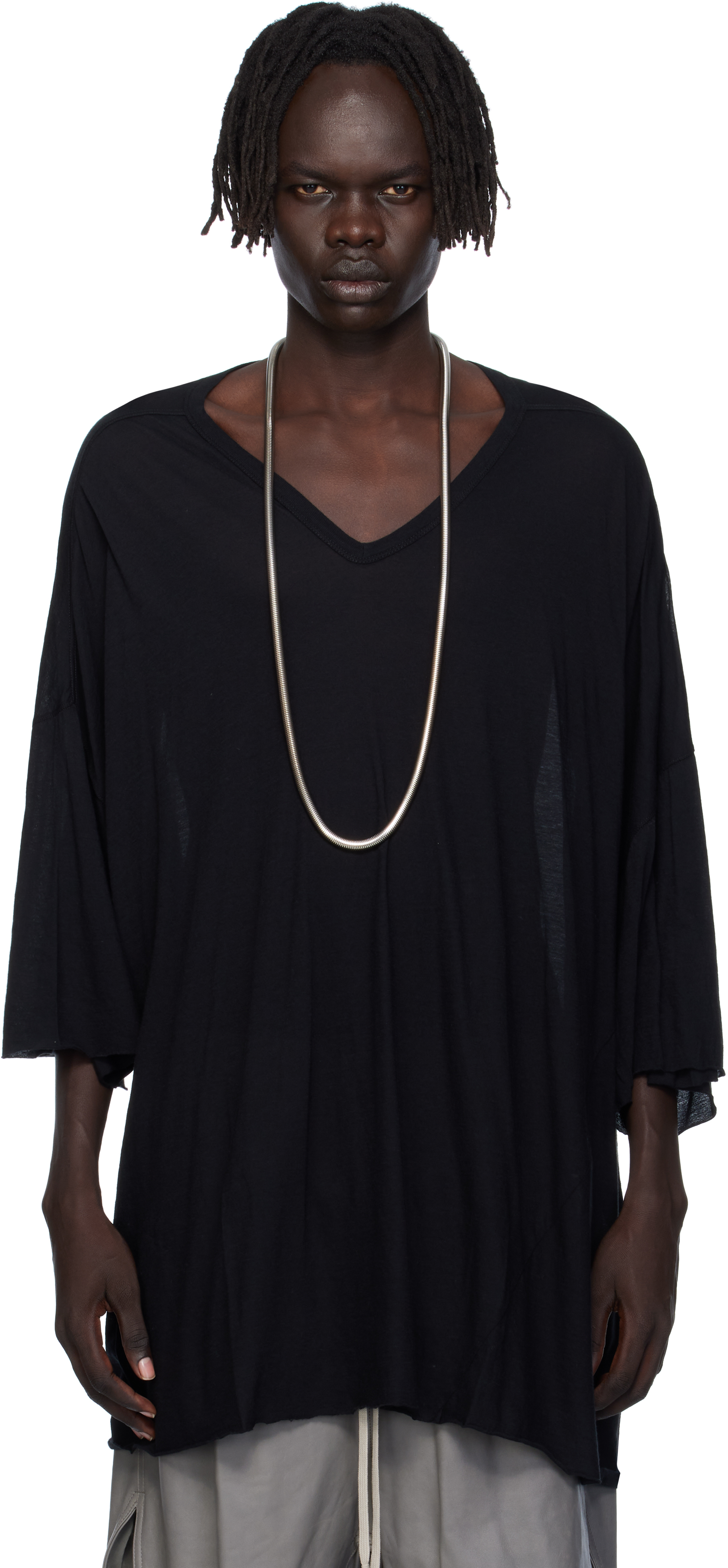 Rick Owens Black Concordians V Tommy T-shirt In Black