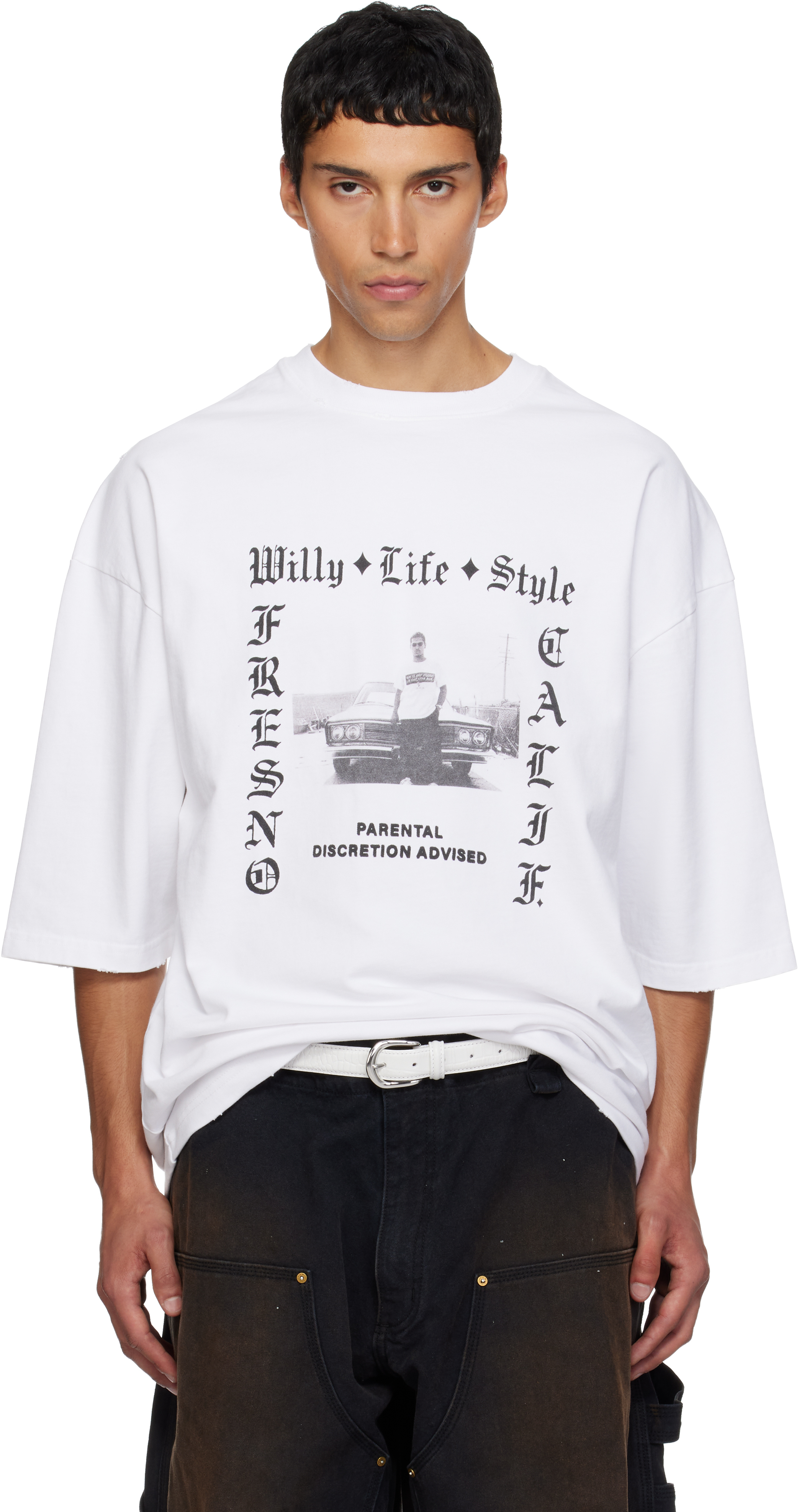 Willy Chavarria White 'willy Life Style' Northsider T-shirt In White
