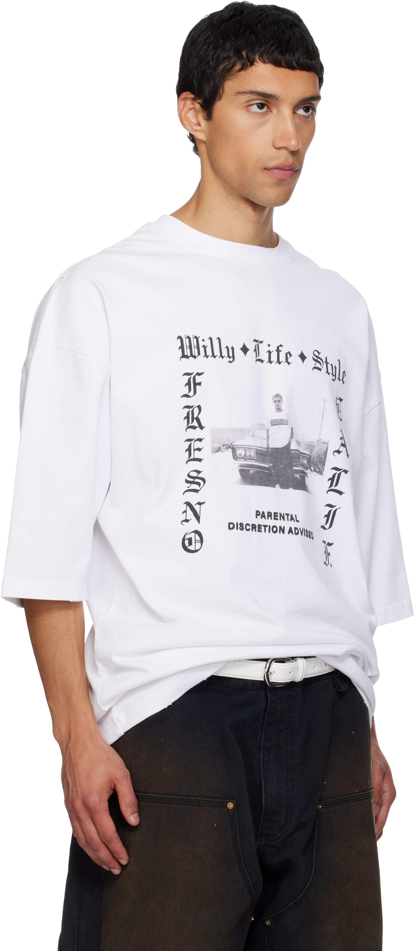 Willy Chavarria White 'willy Life Style' Northsider T-shirt In White