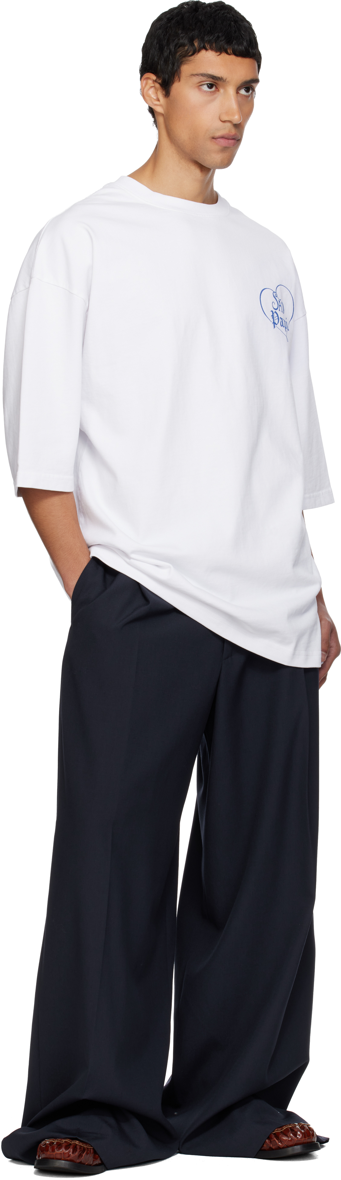 Willy Chavarria White Sad Papi T-shirt In White