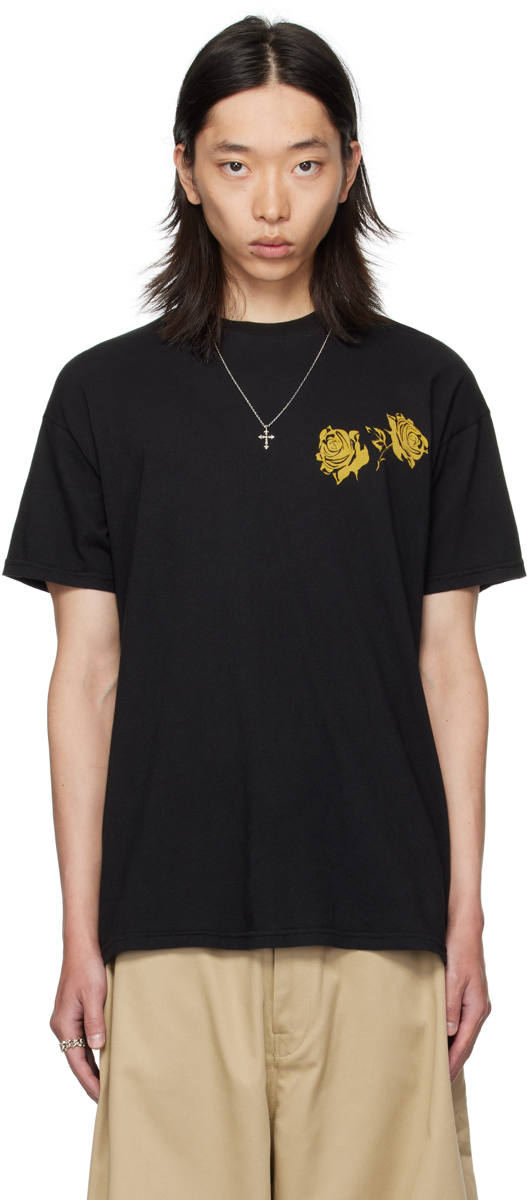 Willy Chavarria Black Proverb Easy T-shirt In Animal Print
