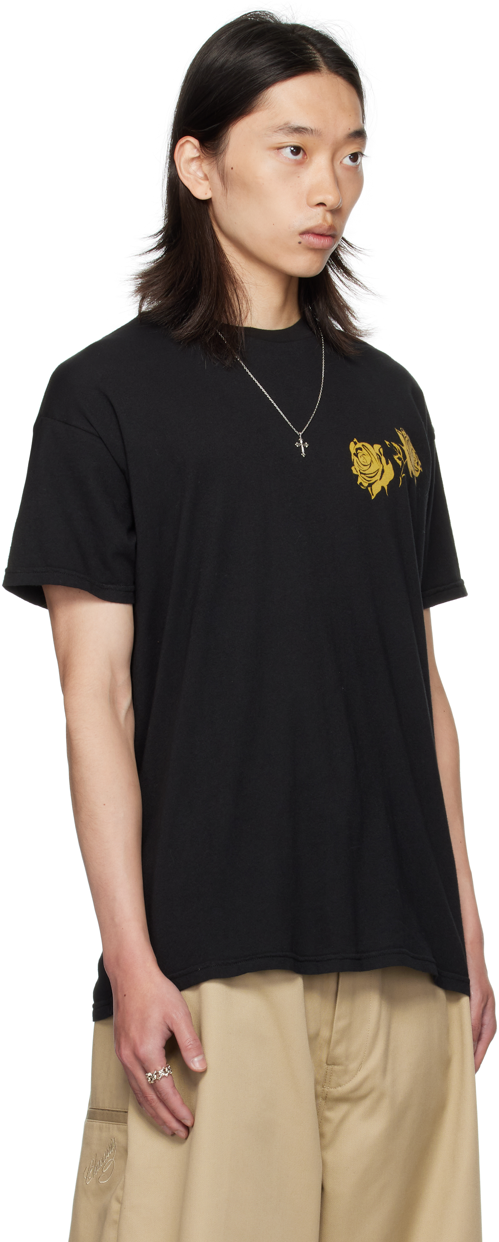 Willy Chavarria Black Proverb Easy T-shirt In Animal Print