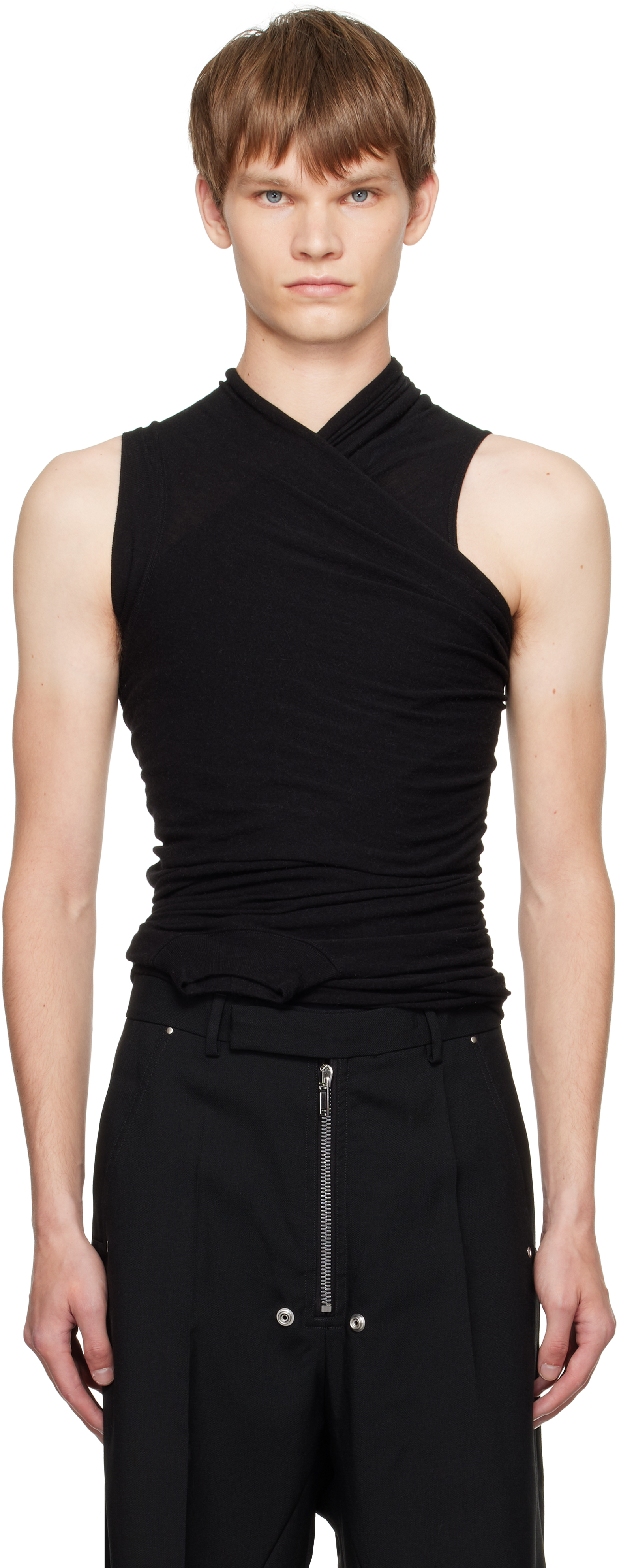 Rick Owens: Black Concordians Hollywood Banana Tank Top | SSENSE