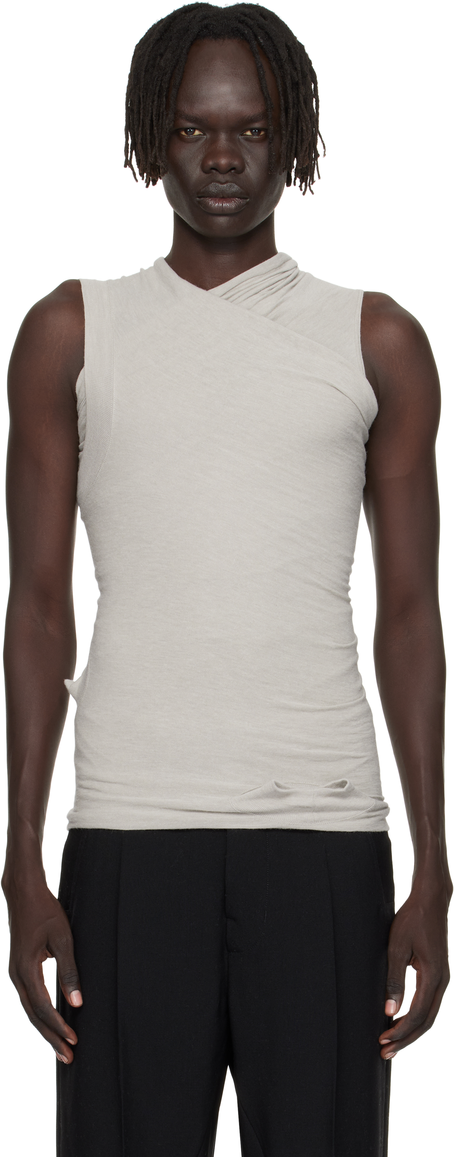 Rick Owens Off-white Concordians Hollywood Banana Top In White