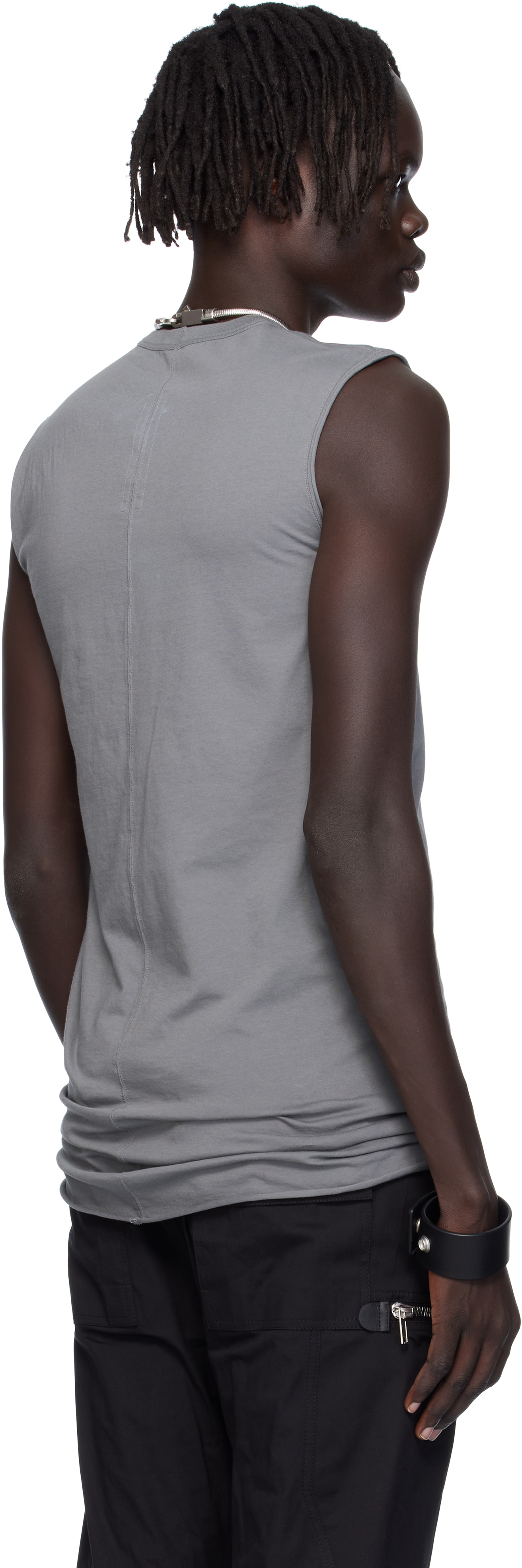 Rick Owens Gray Concordians Basic Tank Top In Gray
