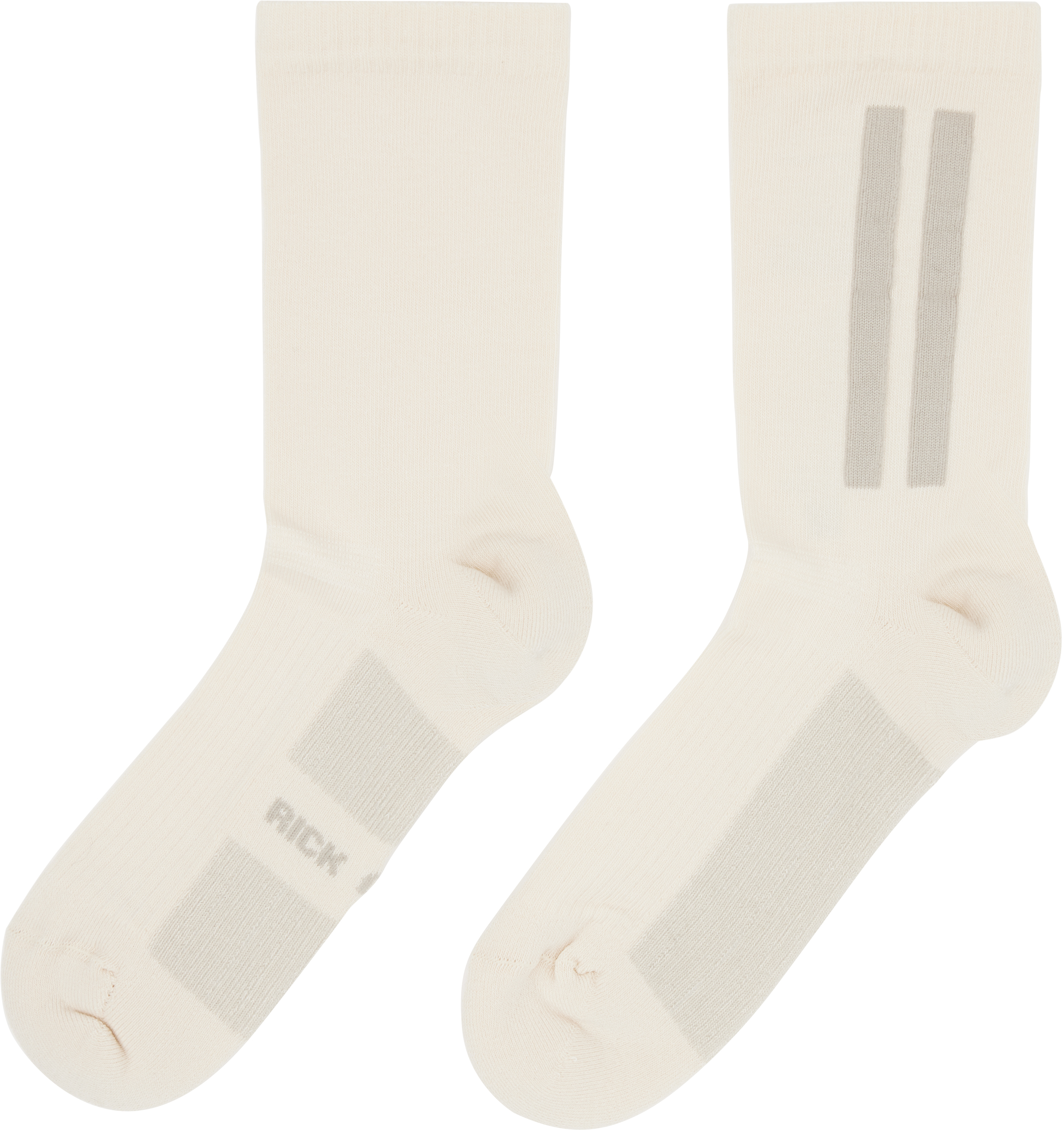 Rick Owens Off-white Concordians Knit Glitter Socks In Neutral