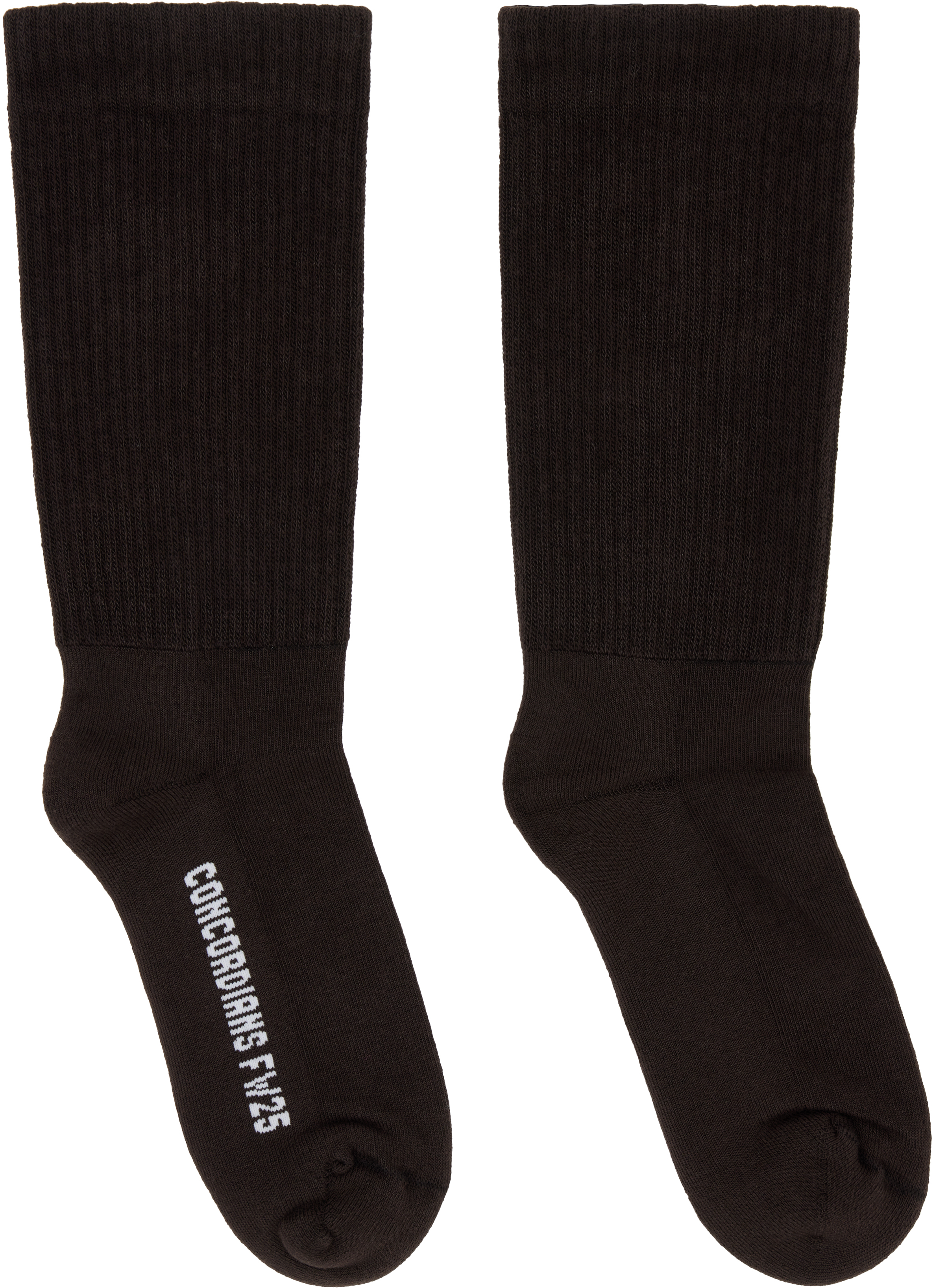 Rick Owens Gray Concordians Mid Calf Socks