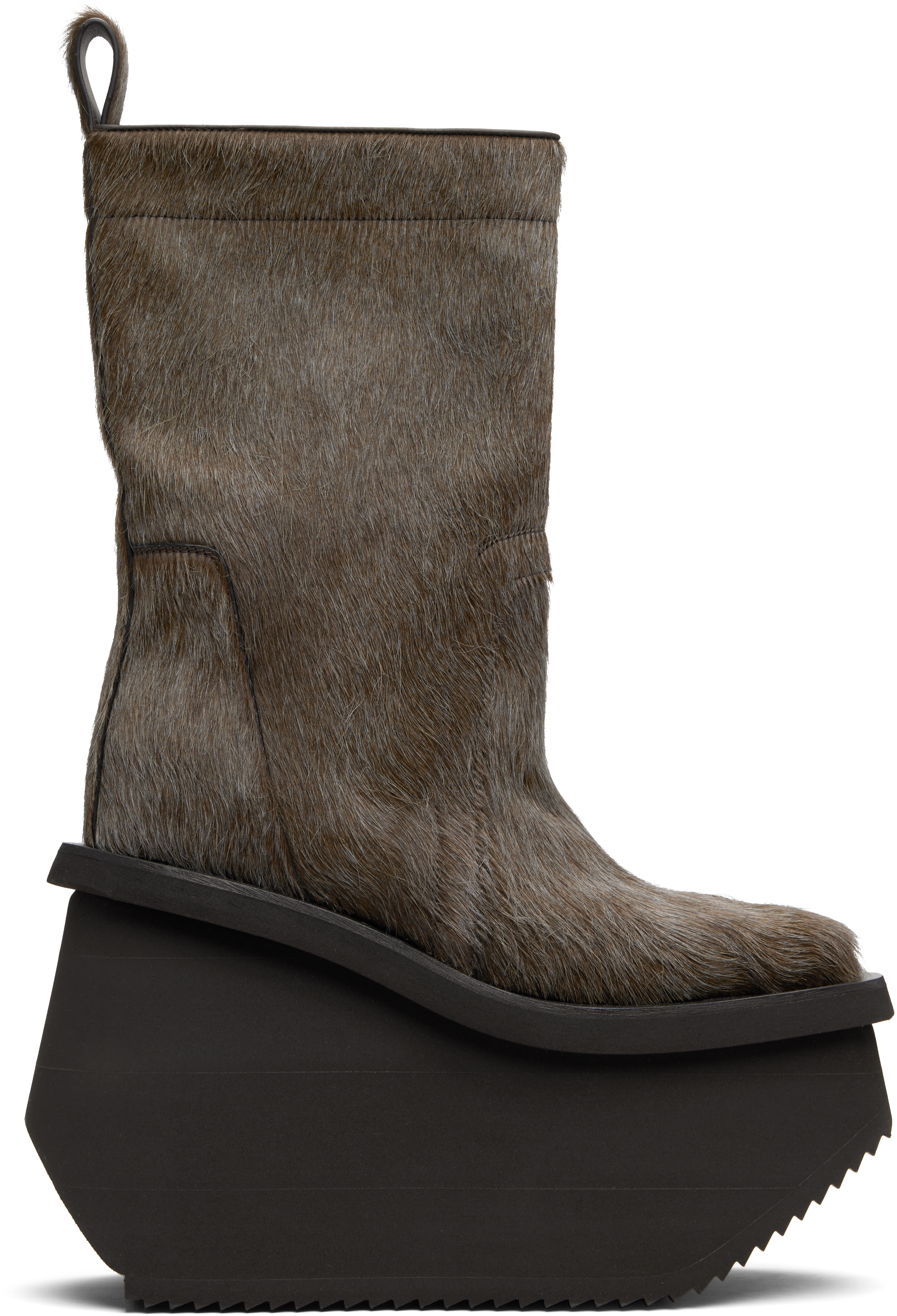 Brown Concordians Factory Boots by Rick Owens on Sale
