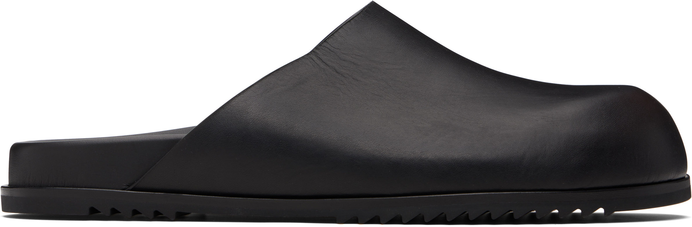 【関税込み】Rick Owens ブラック Concordians Granola ミュール Rick Owens: ブラック Concordians Granola ミュール | SSENSE 日本