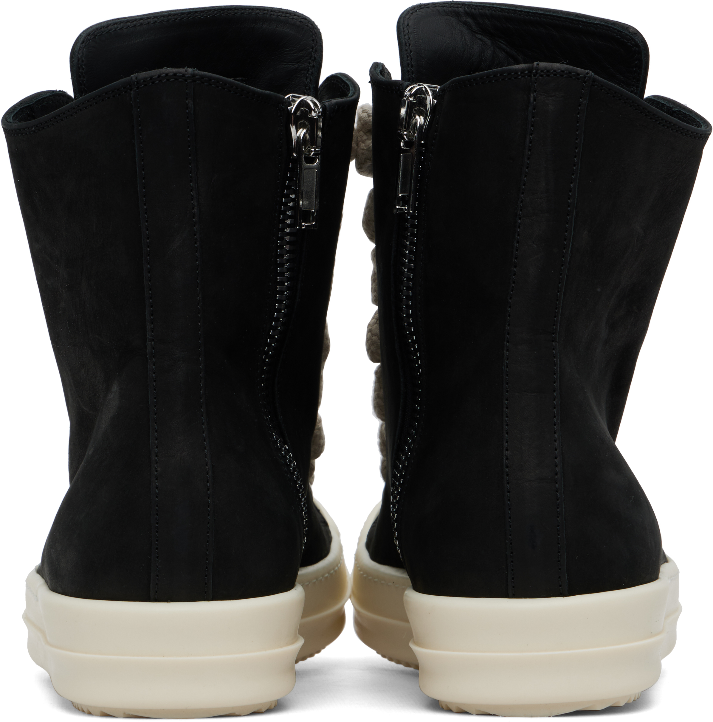 Rick Owens Black Concordians Jumbolace Sneakers In Multi