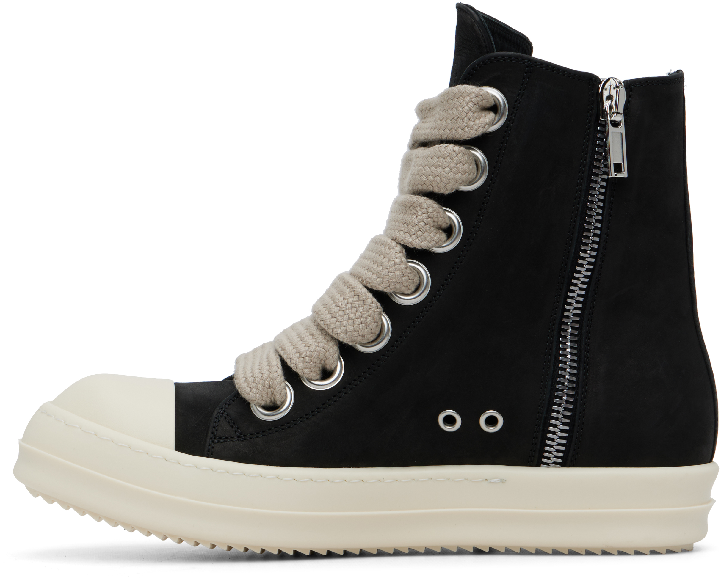 Rick Owens Black Concordians Jumbolace Sneakers In Multi