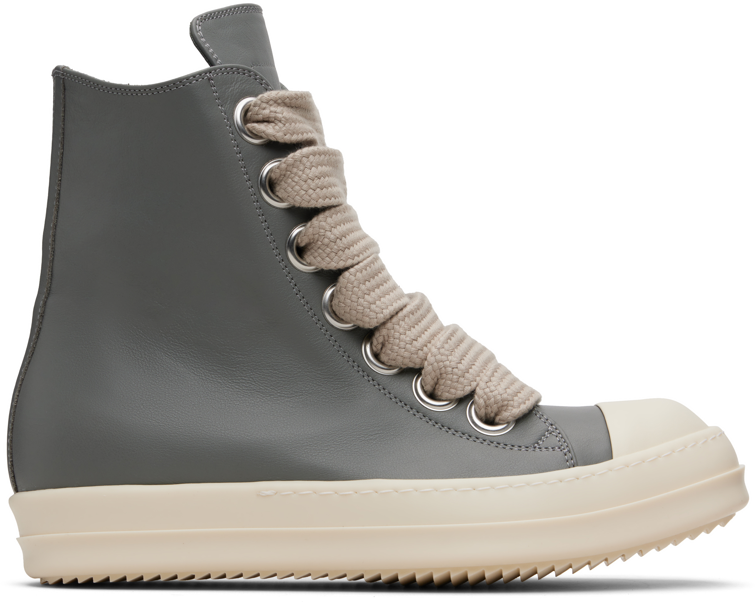 Rick Owens: Gray Concordians Jumbolace Sneakers | SSENSE