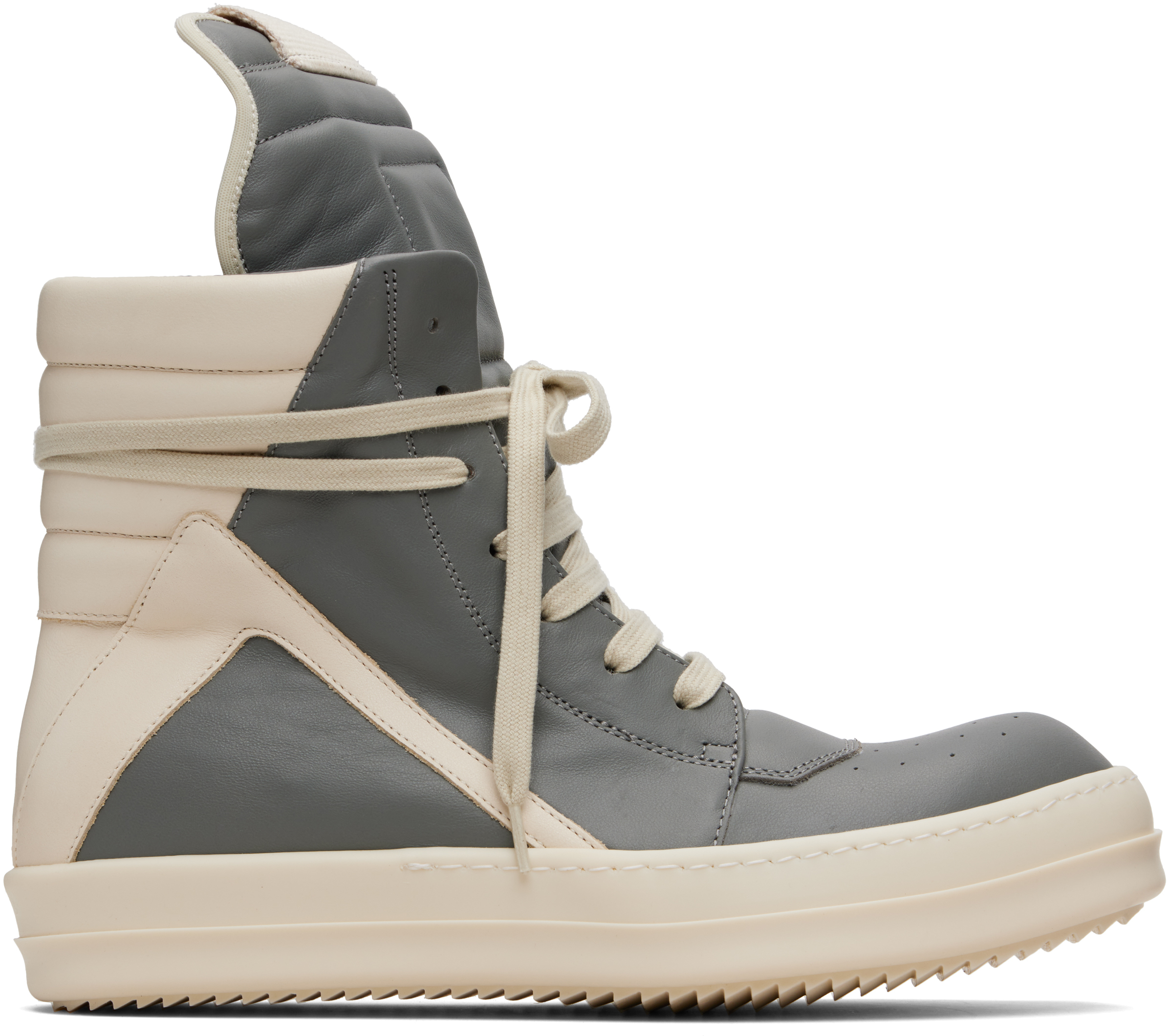定価16万 新品 Rick Owens GEOBASKET グレー 41 Rick Owens: Gray Concordians Geobasket Sneakers | SSENSE